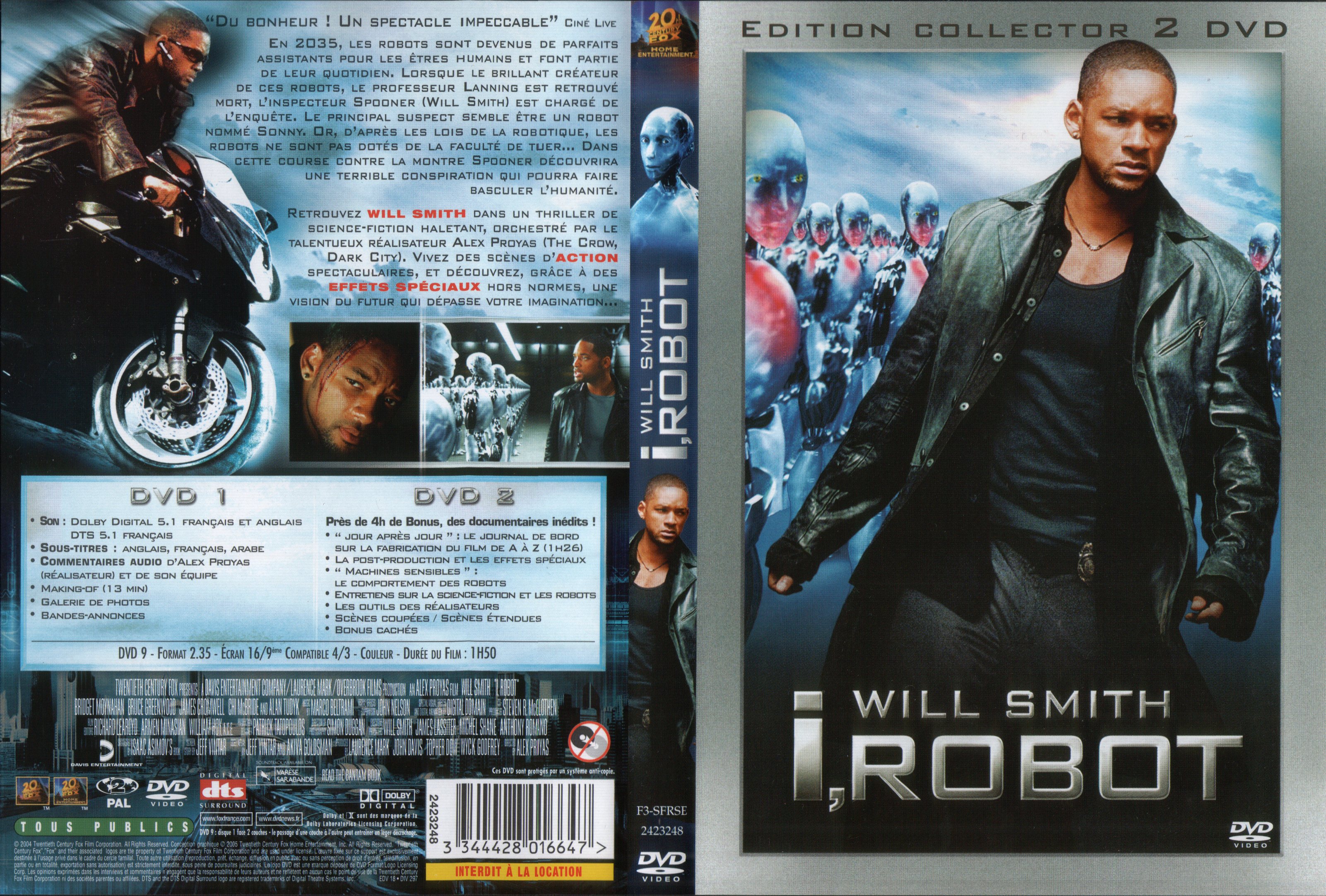 Jaquette DVD I robot v3