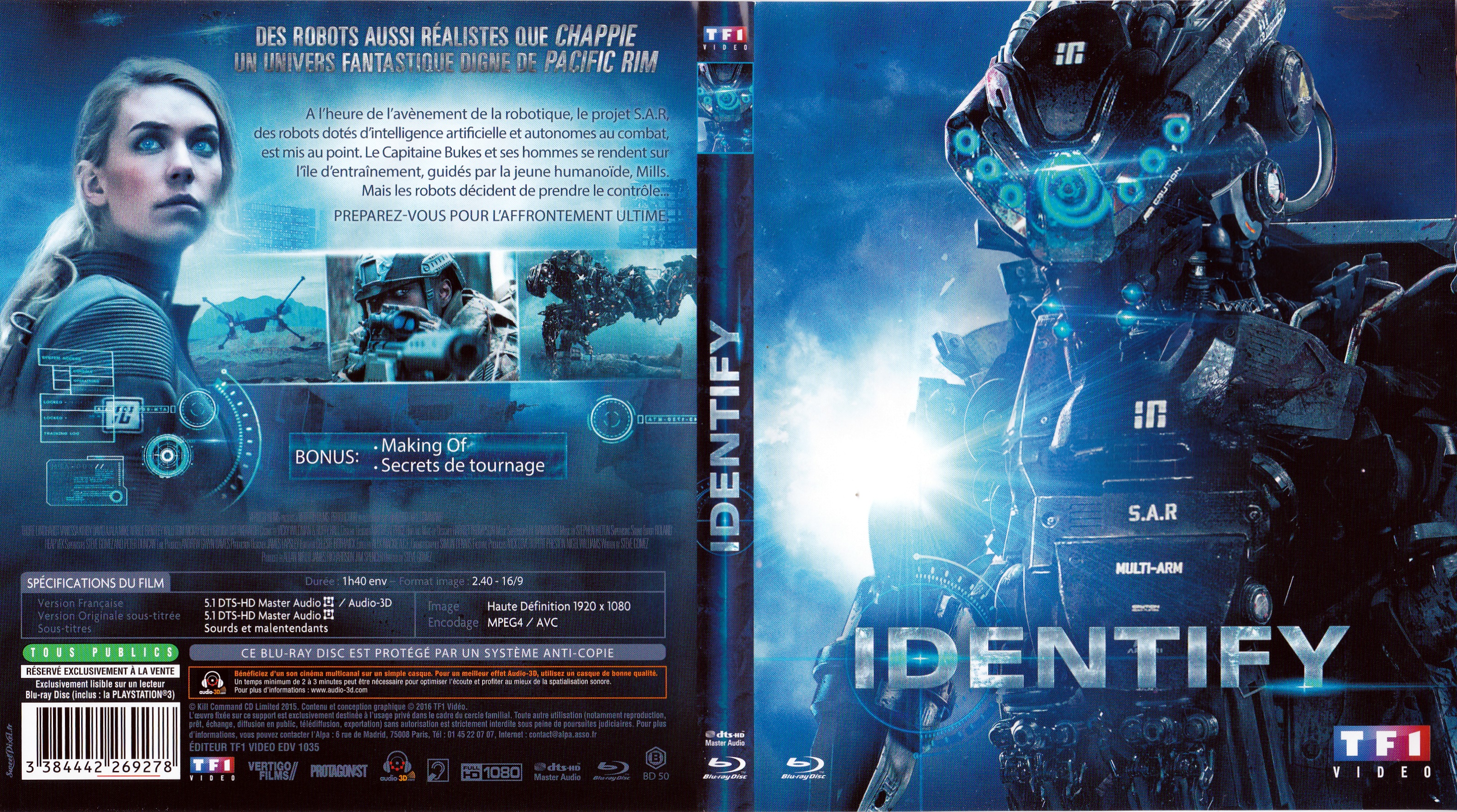 Jaquette DVD Identify (BLU-RAY)