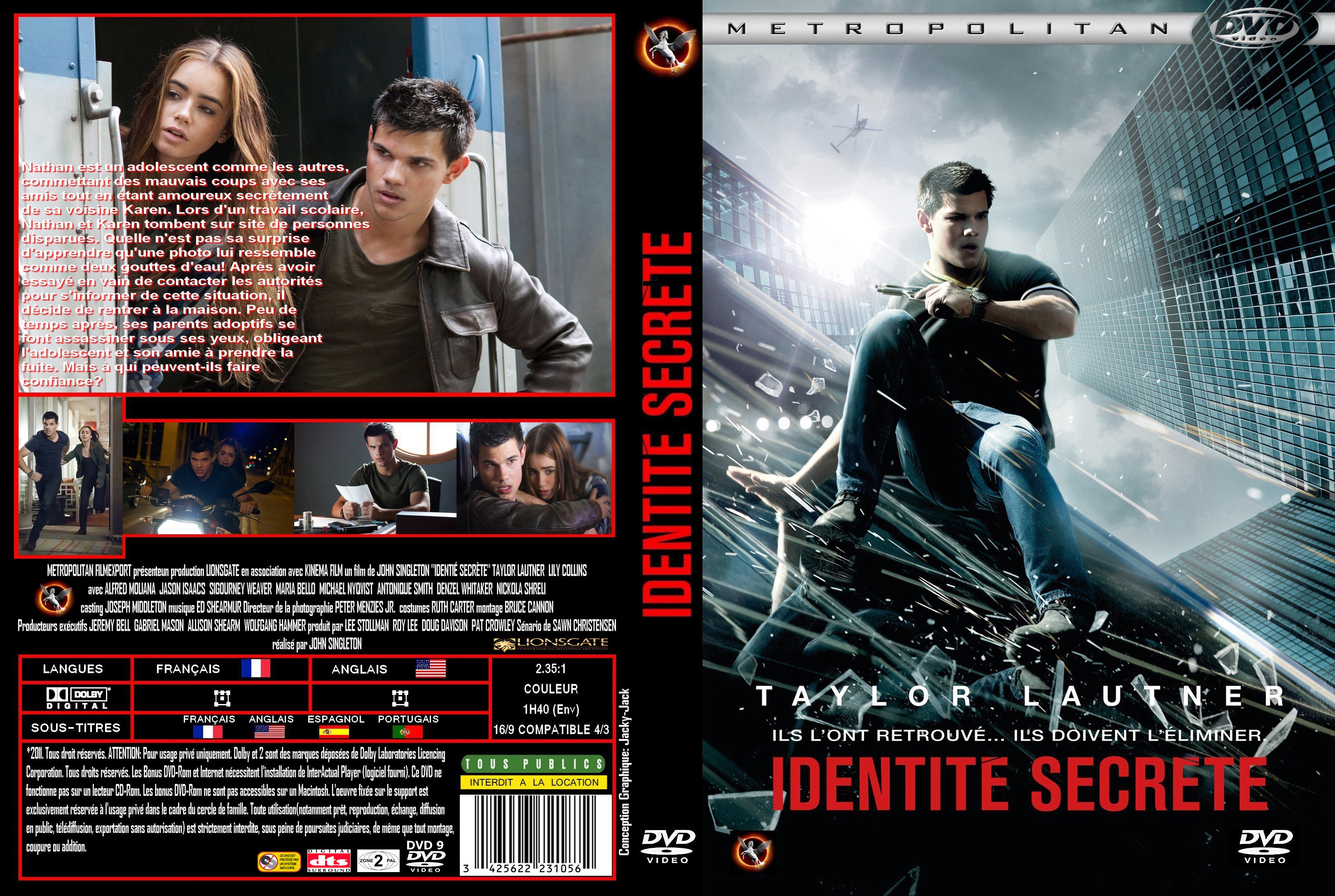 Jaquette DVD Identit Secrte custom
