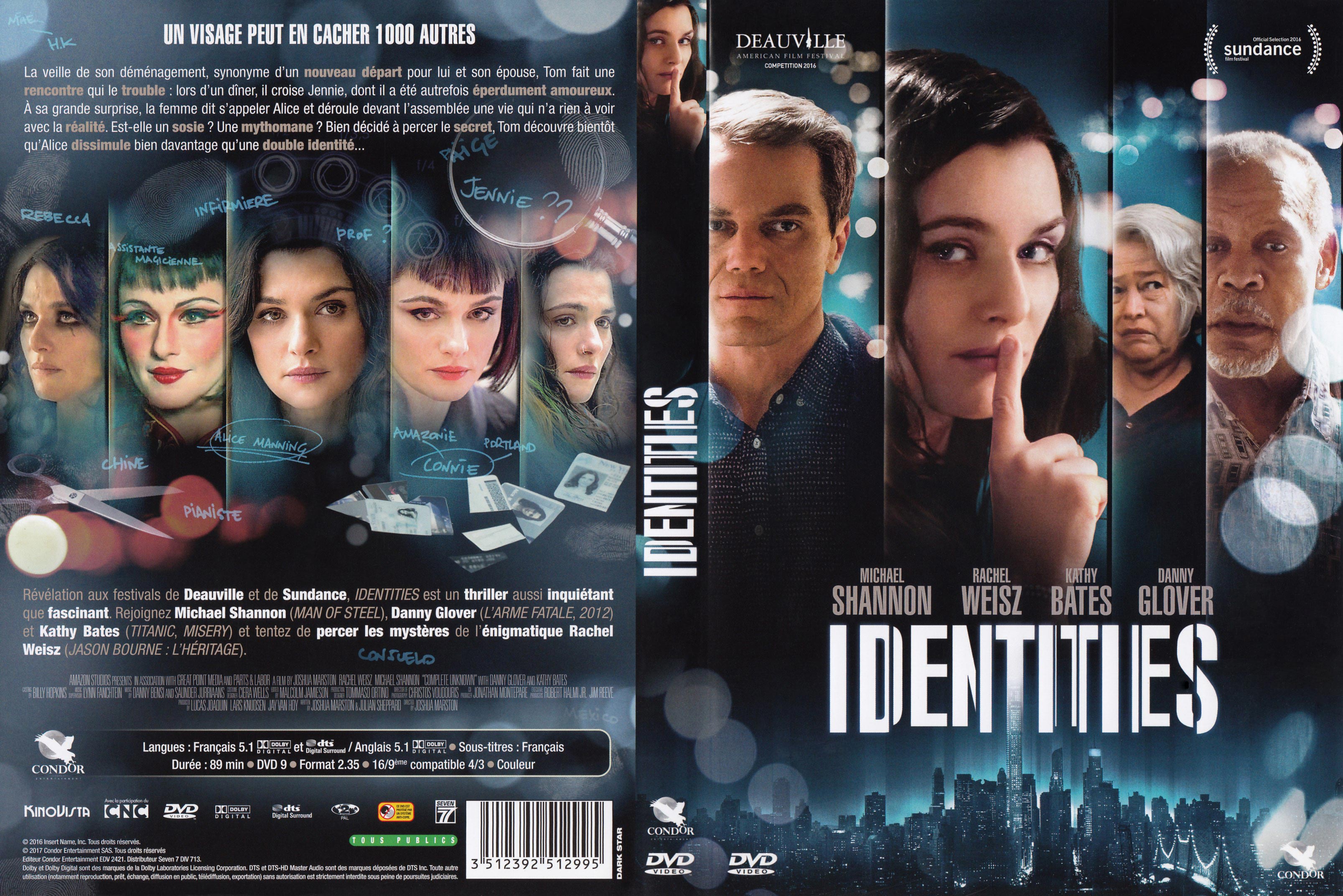 Jaquette DVD Identities (2016)