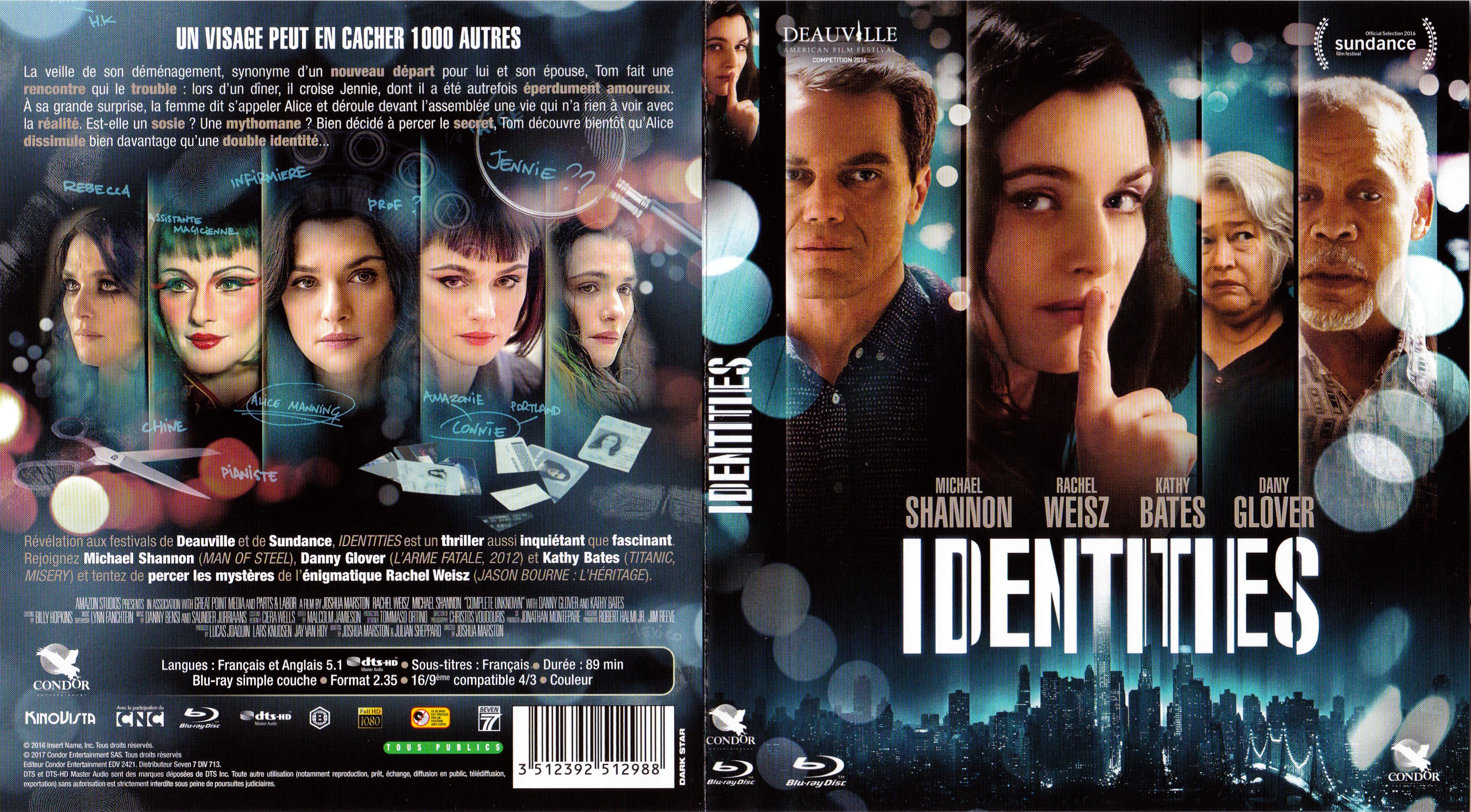 Jaquette DVD Identities (BLU-RAY)