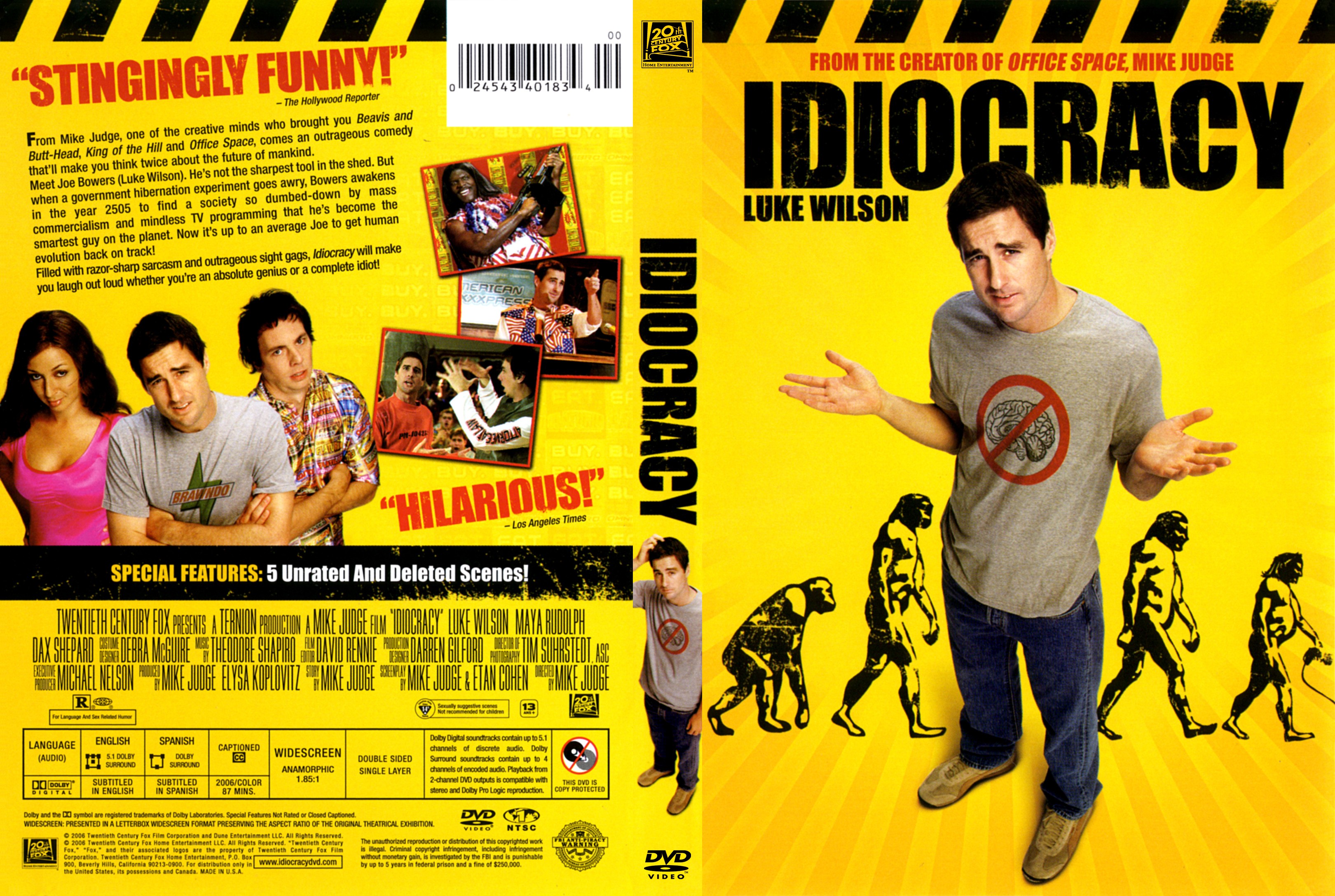 Jaquette DVD Idiocracy Zone 1
