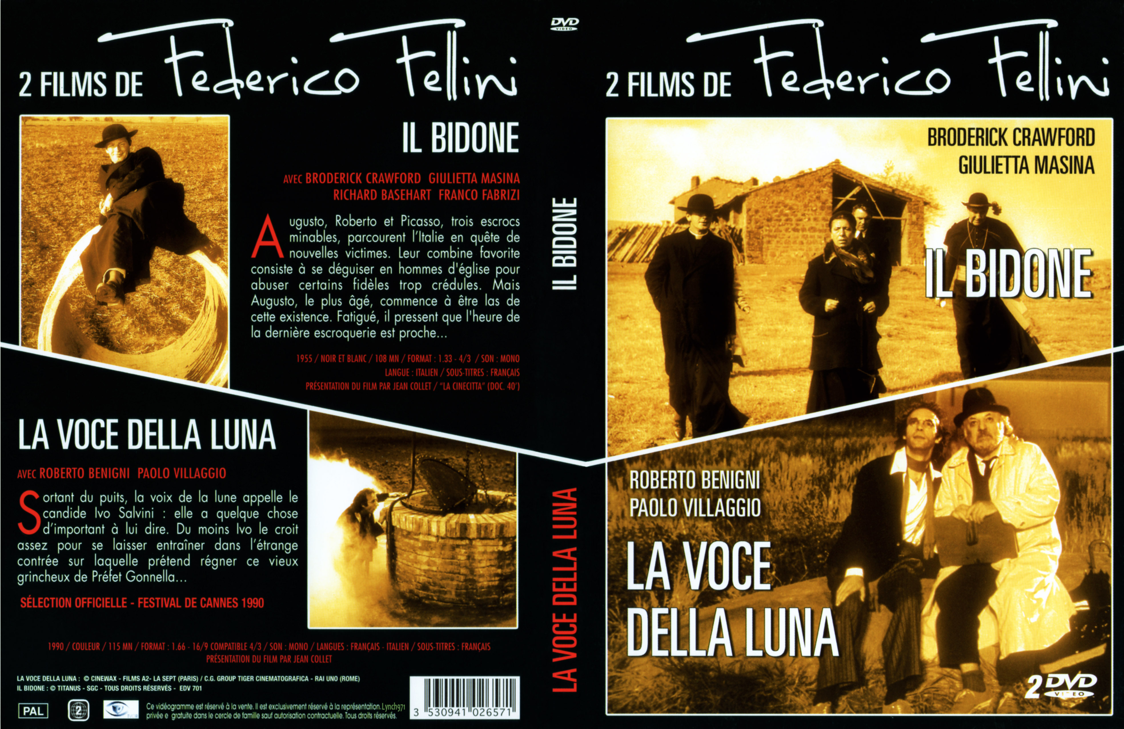 Jaquette DVD Il bidone + La voce della luna