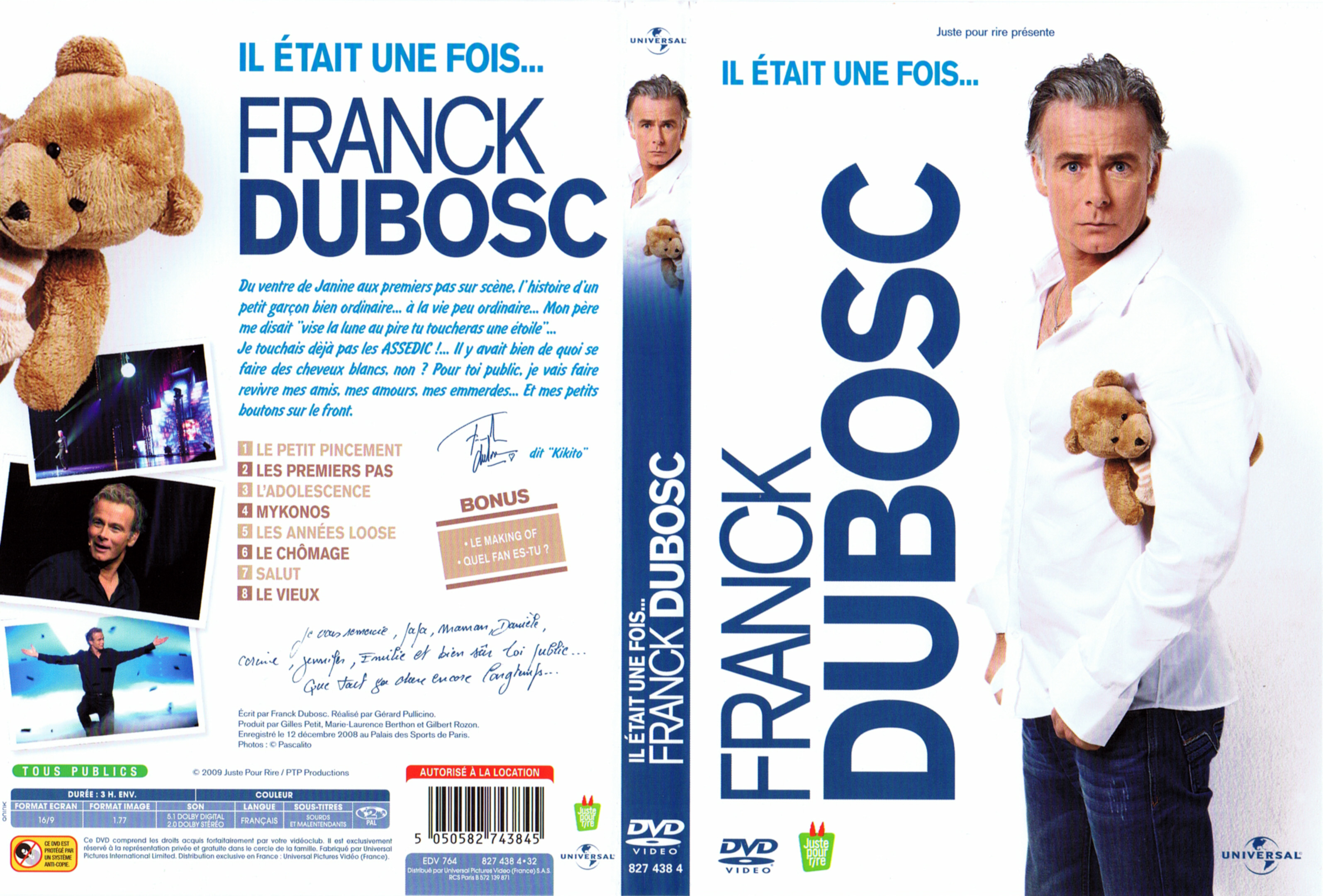 Jaquette DVD Il tait une fois Franck Dubosc