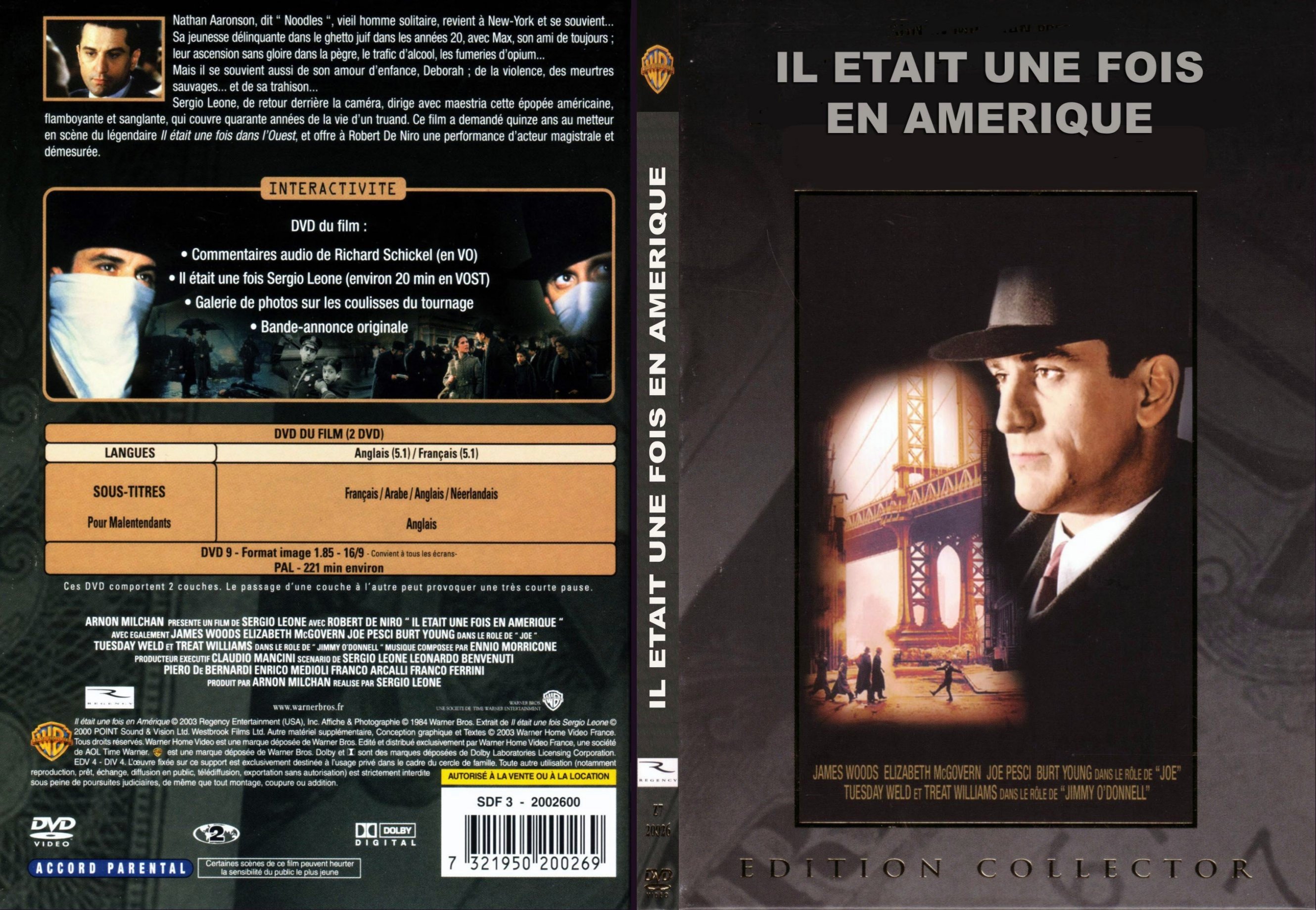 Jaquette DVD Il etait une fois en Amerique - SLIM