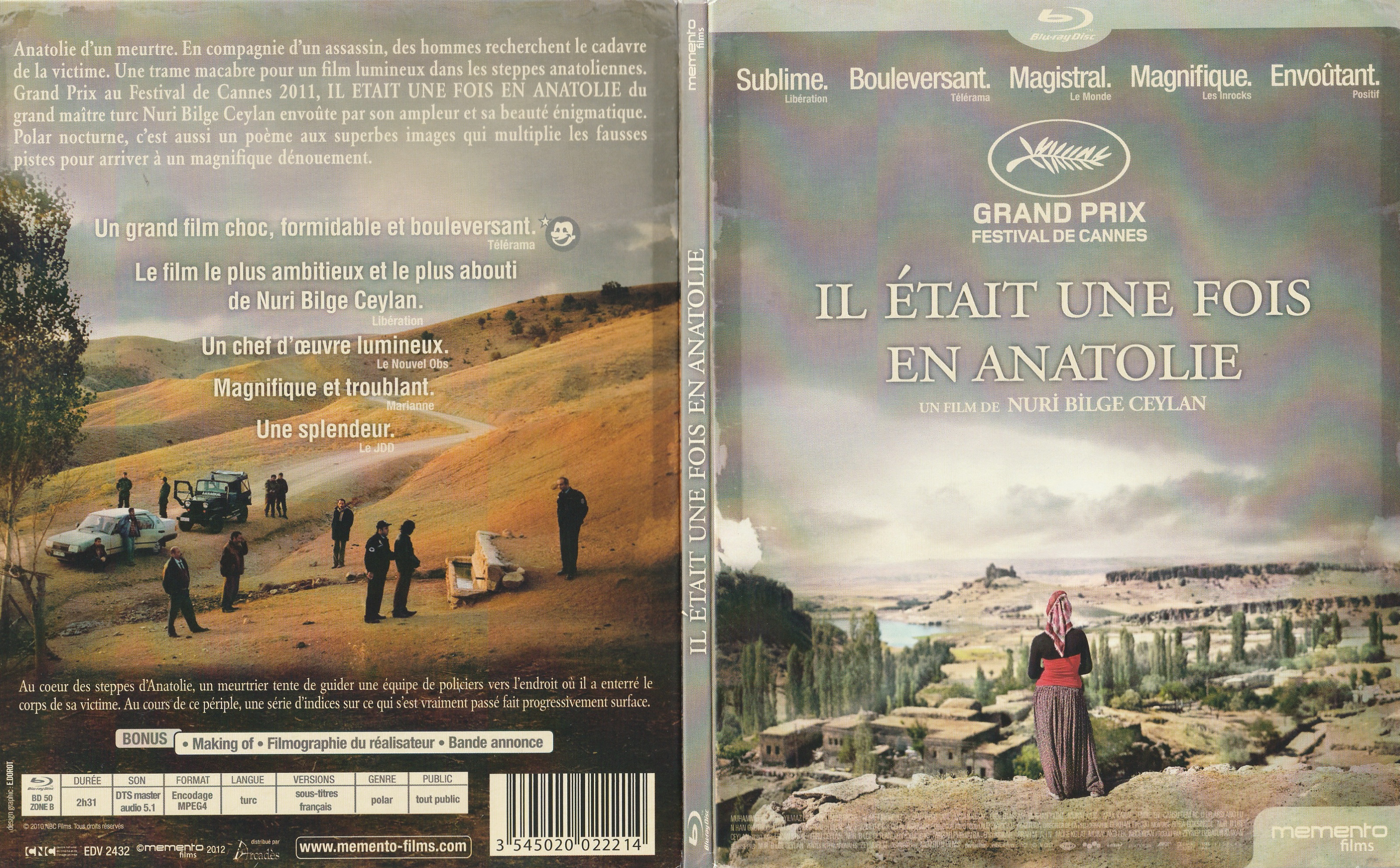 Jaquette DVD Il etait une fois en Anatolie (BLU-RAY)