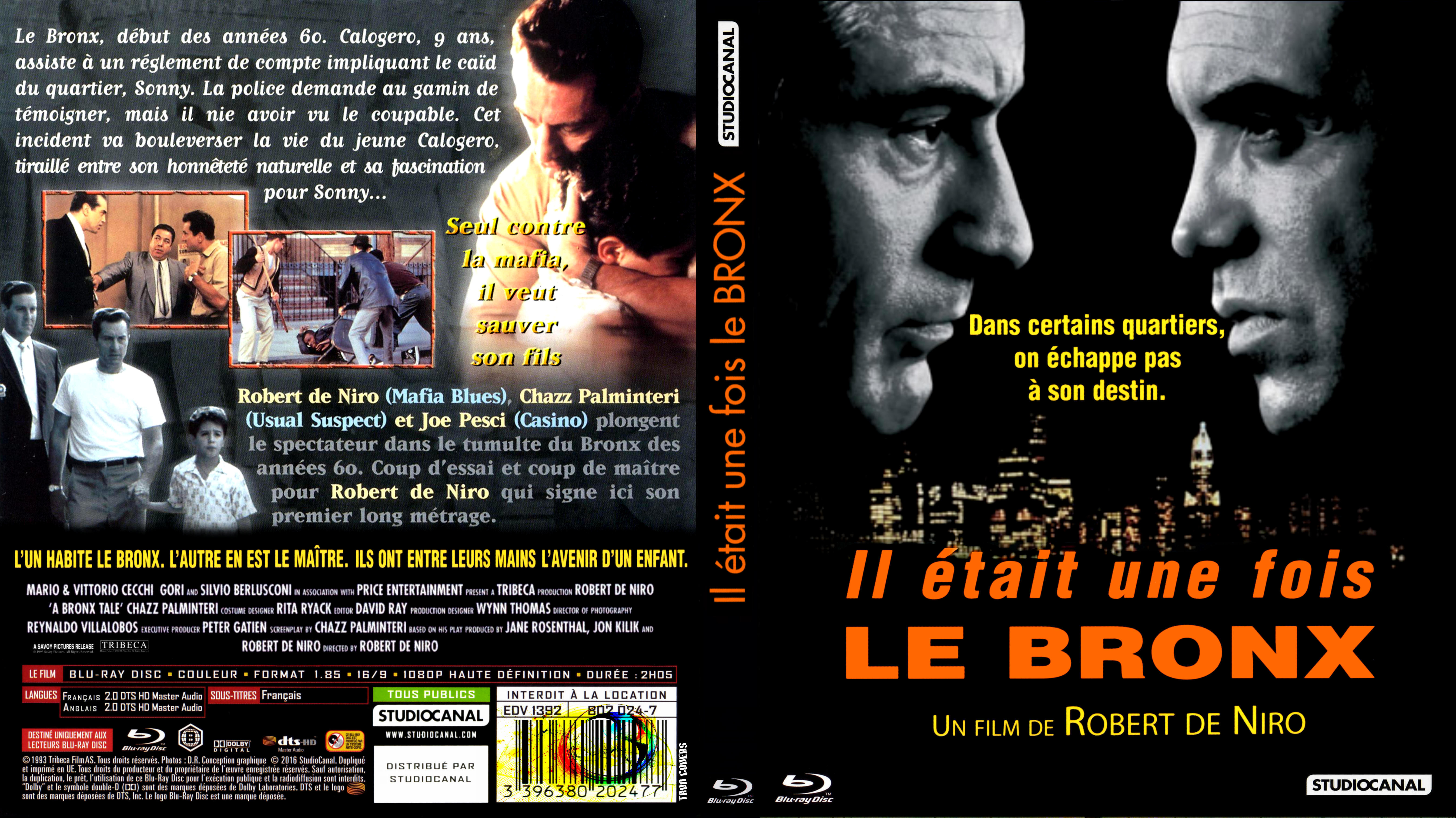 Jaquette DVD Il tait une fois le Bronx custom (BLU-RAY)