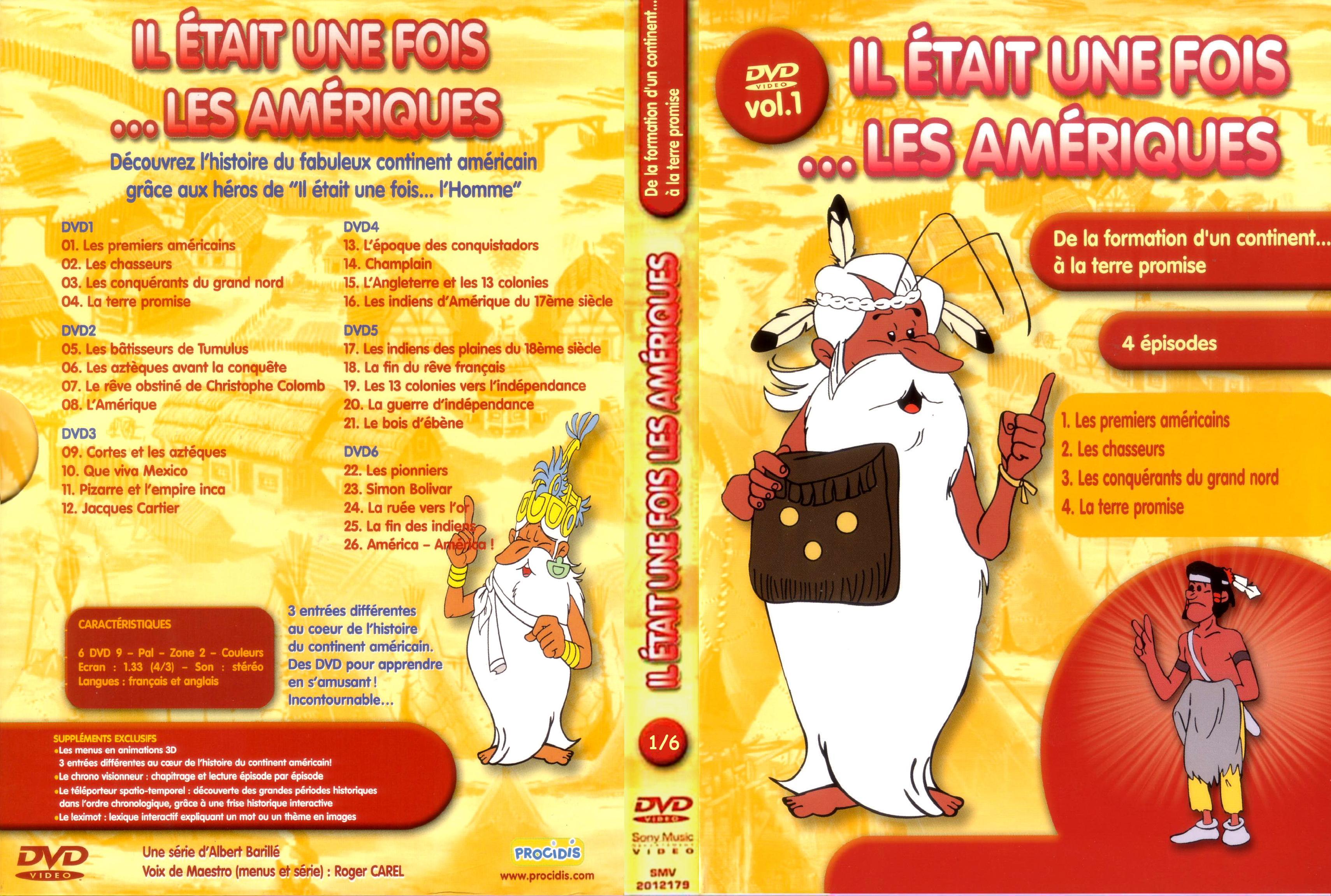 Jaquette DVD Il etait une fois les ameriques vol 1