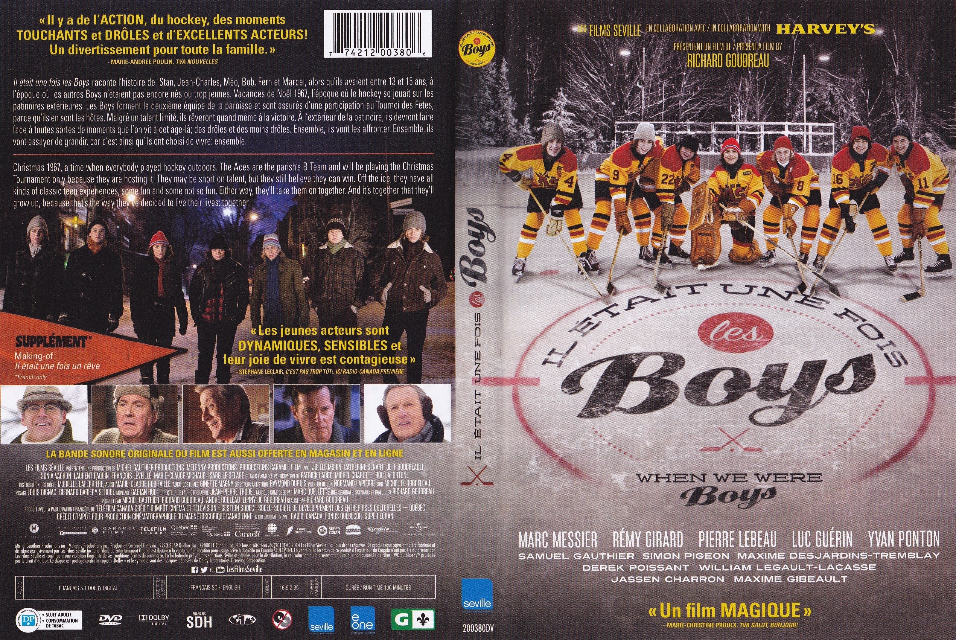 Jaquette DVD Il tait une fois les boys (Canadienne)