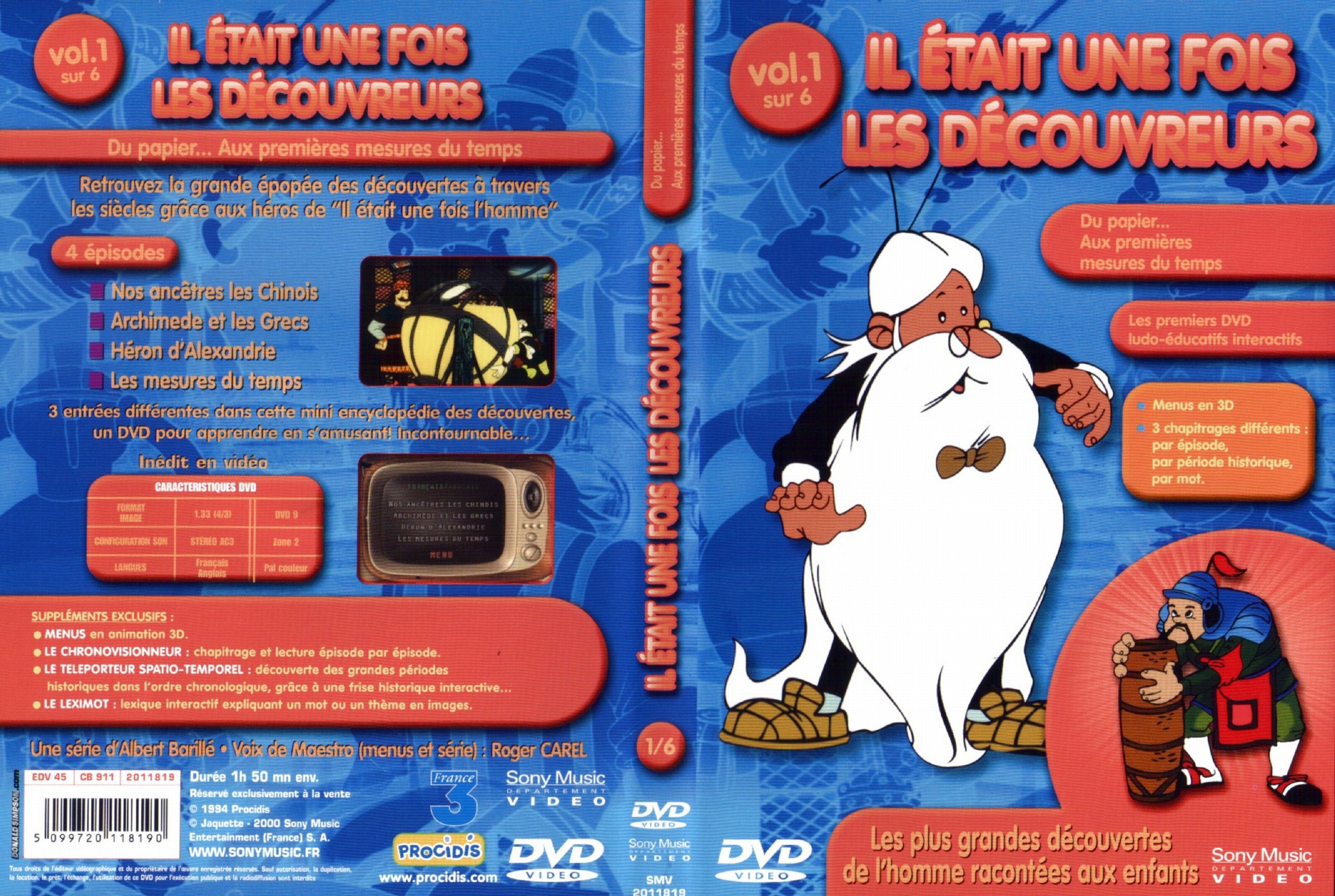 Jaquette DVD Il etait une fois les decouvreurs vol 1