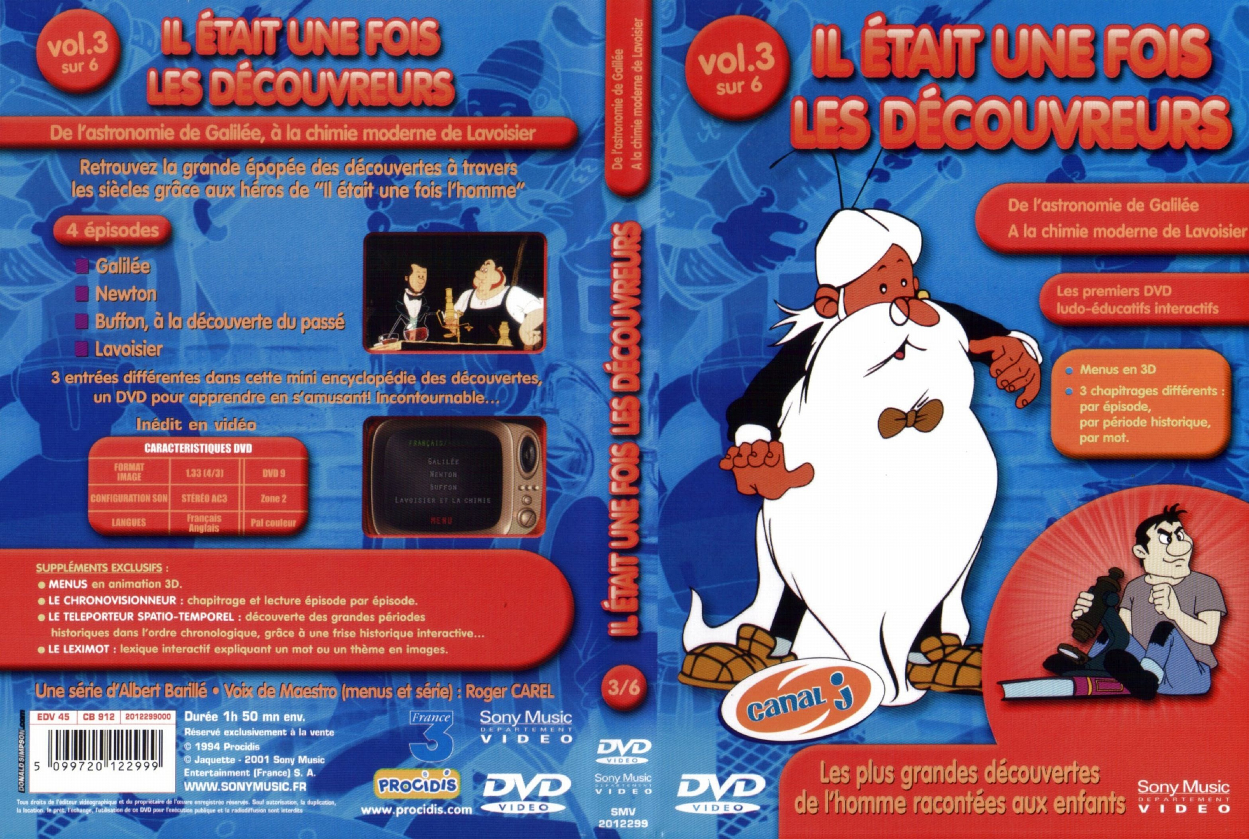 Jaquette DVD Il etait une fois les decouvreurs vol 3