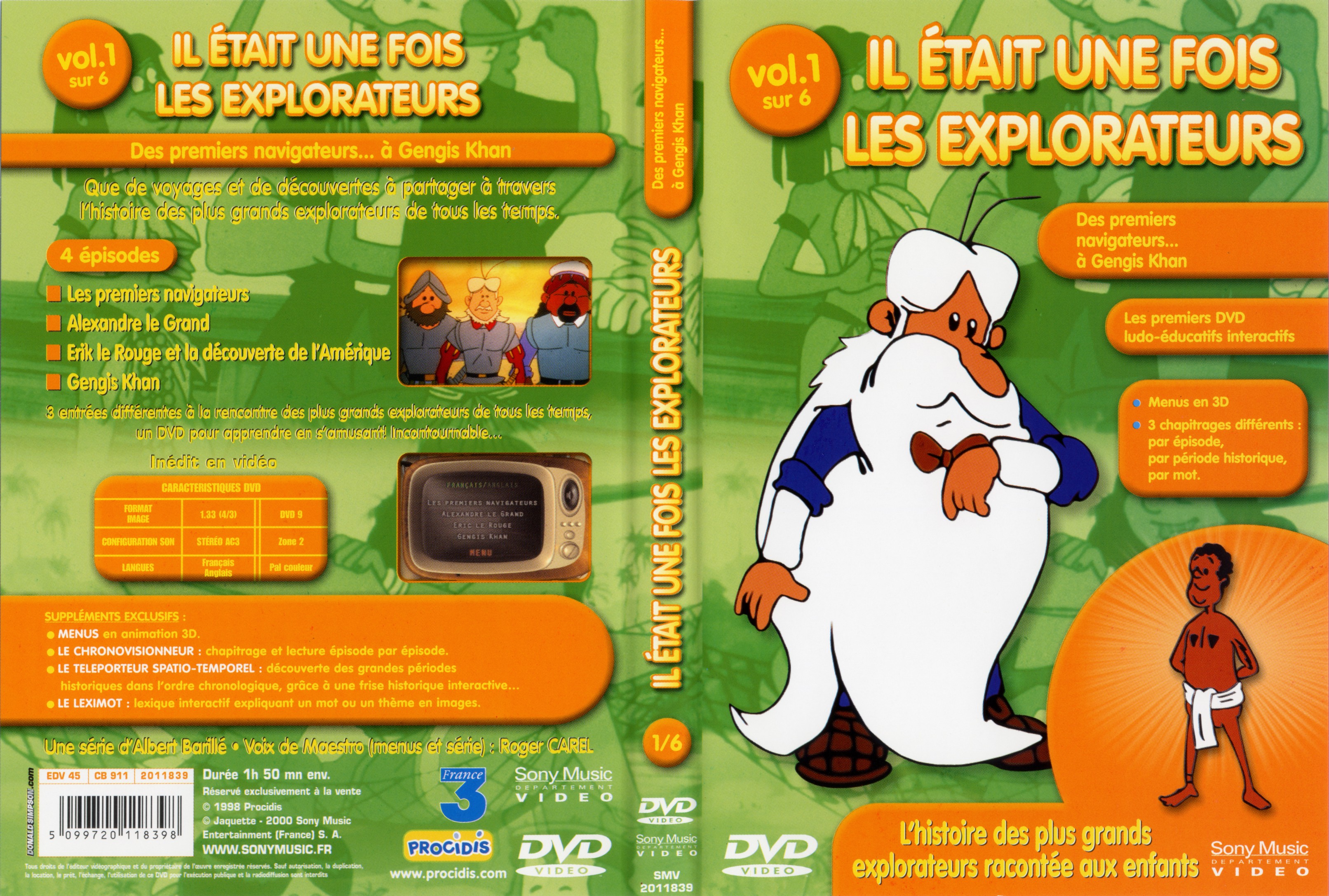 Jaquette DVD Il tait une fois les explorateurs vol 1