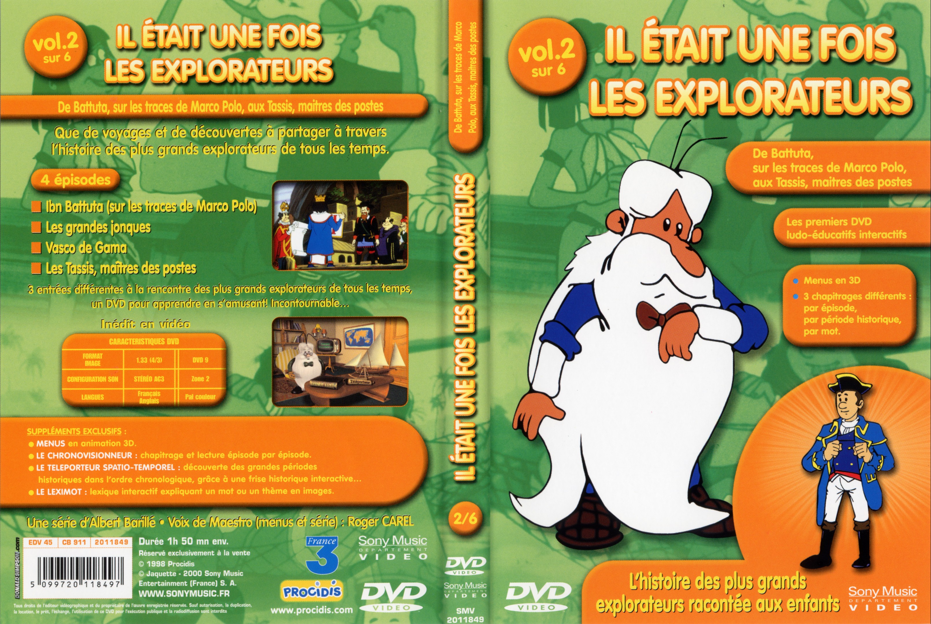 Jaquette DVD Il tait une fois les explorateurs vol 2