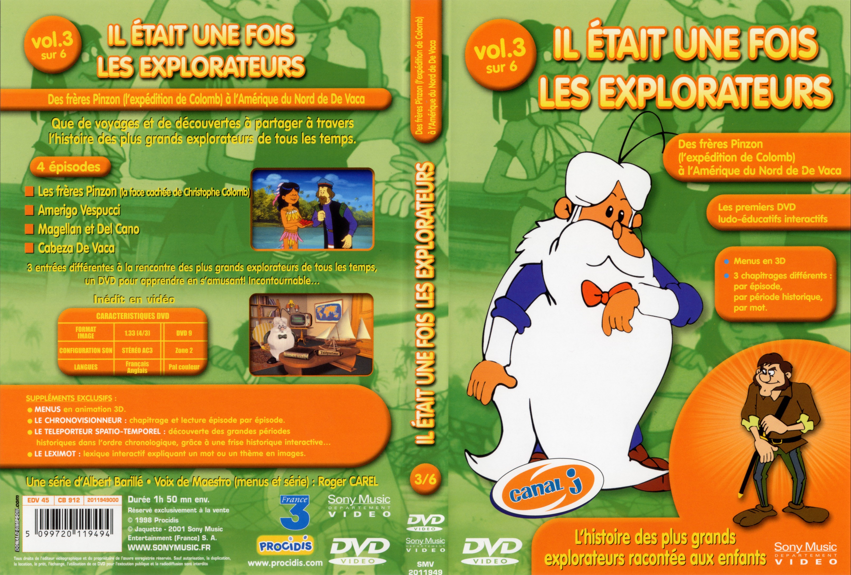 Jaquette DVD Il tait une fois les explorateurs vol 3