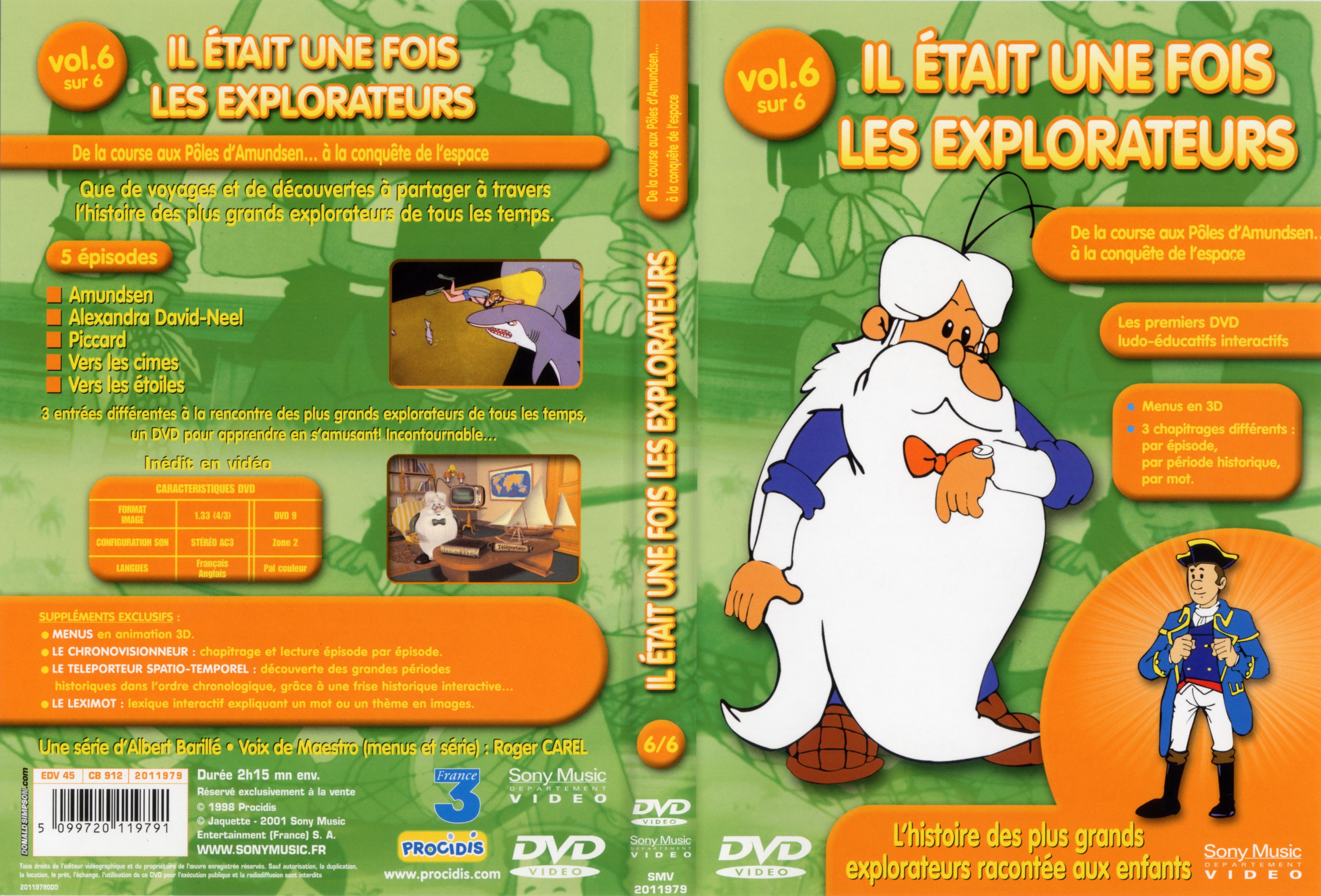 Jaquette DVD Il tait une fois les explorateurs vol 6