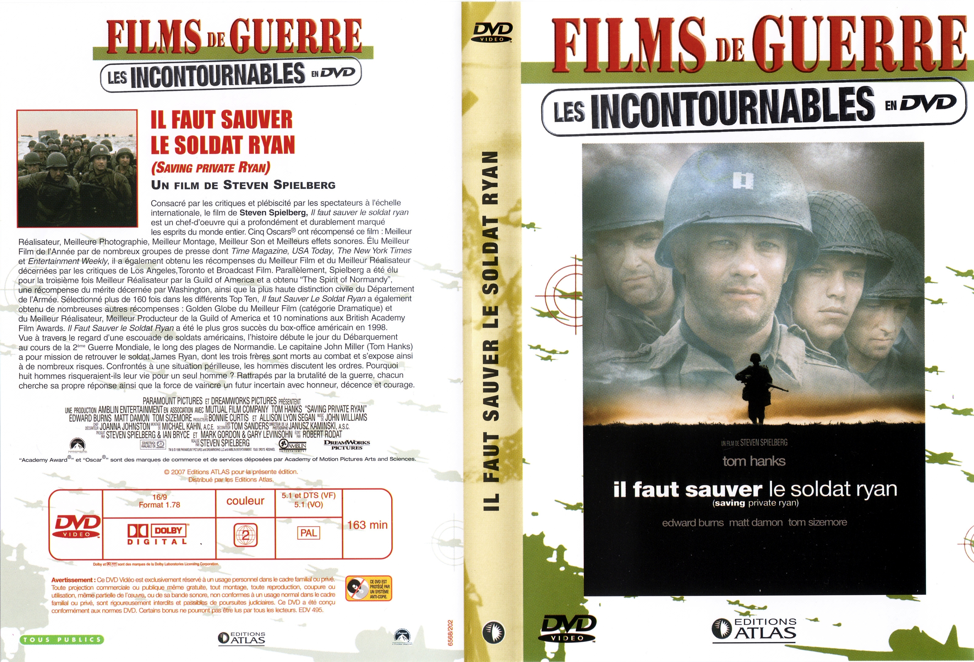 Jaquette DVD Il faut sauver le soldat Ryan v2