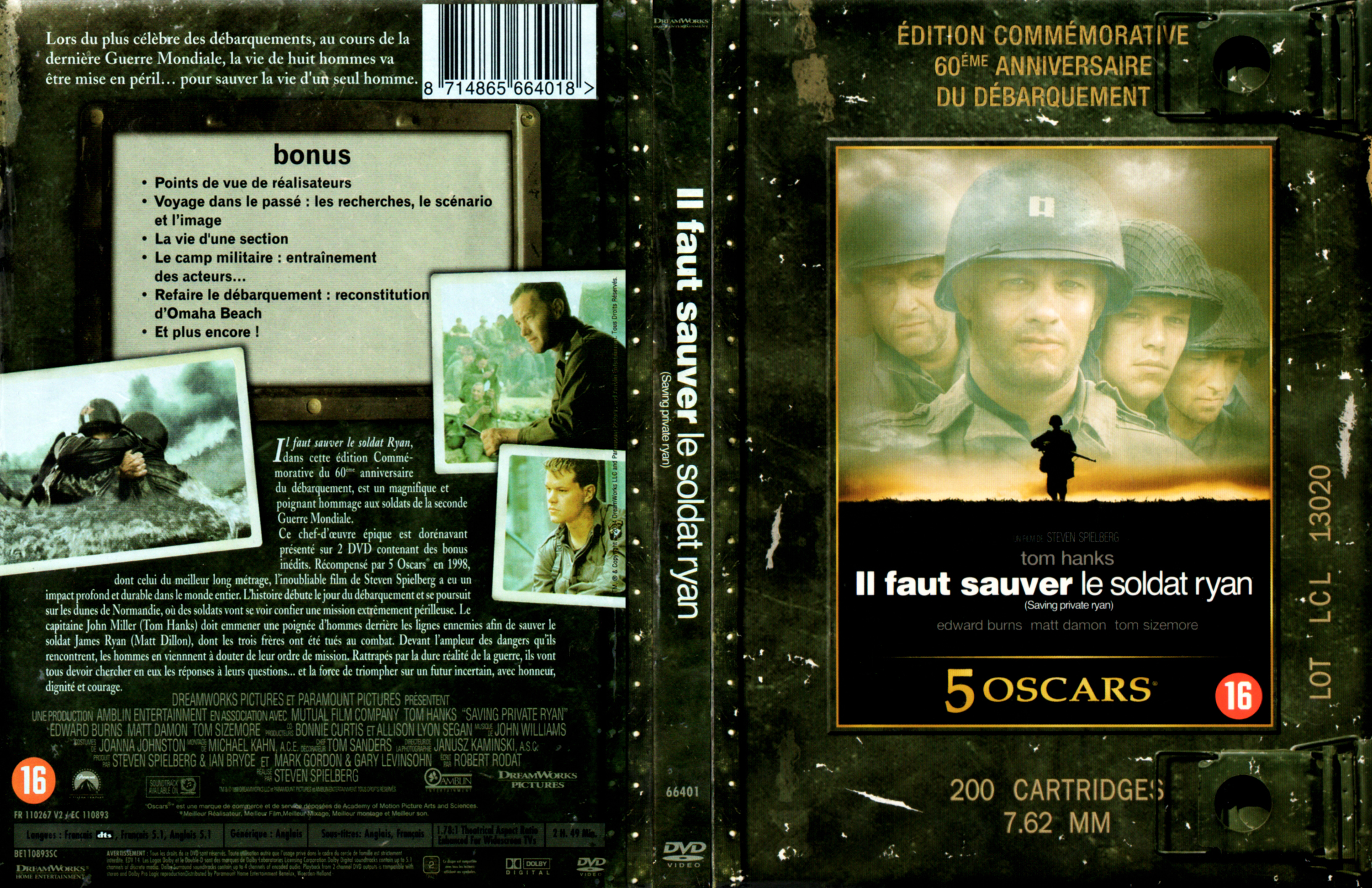 Jaquette DVD Il faut sauver le soldat Ryan v4