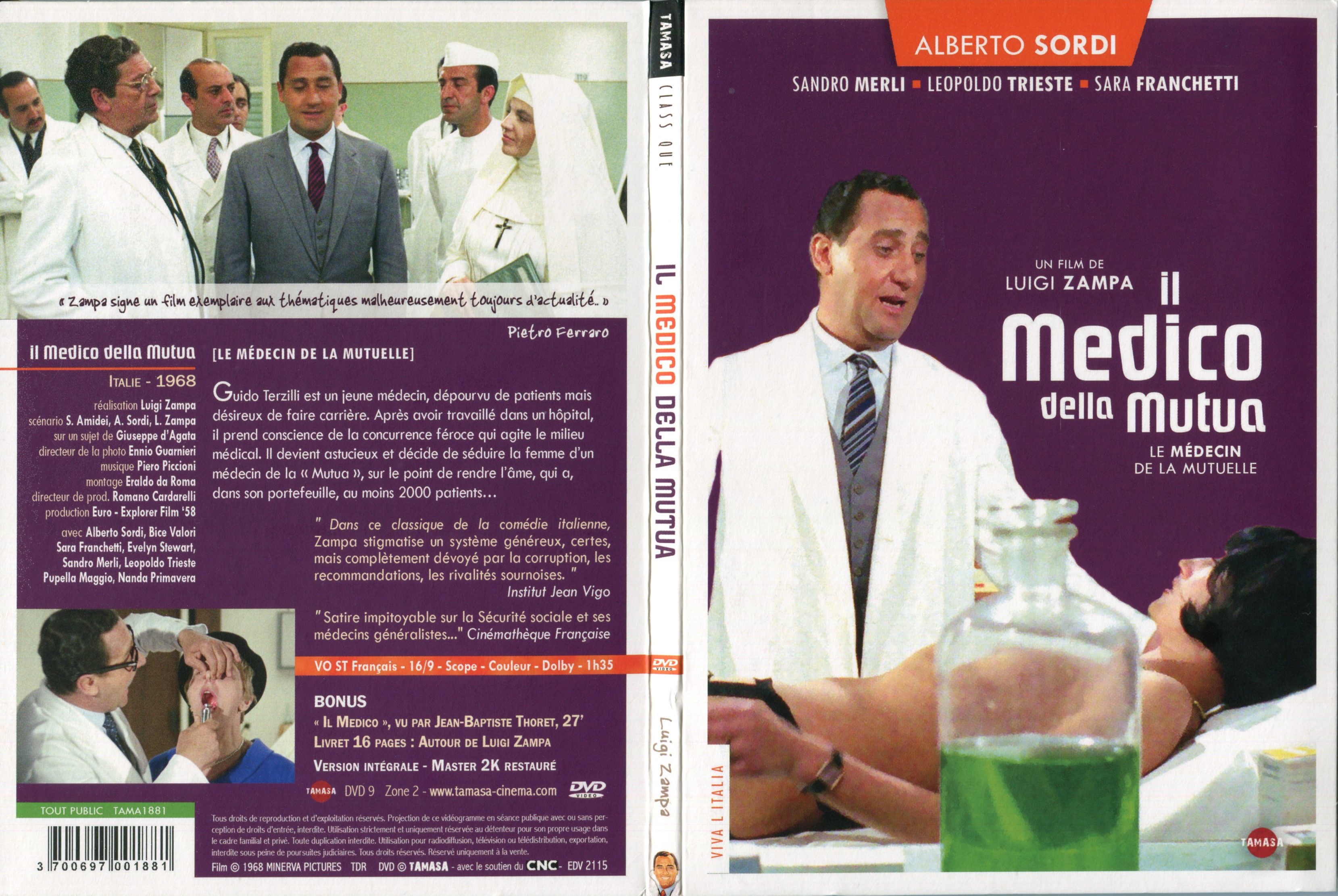 Jaquette DVD Il medico della mutua