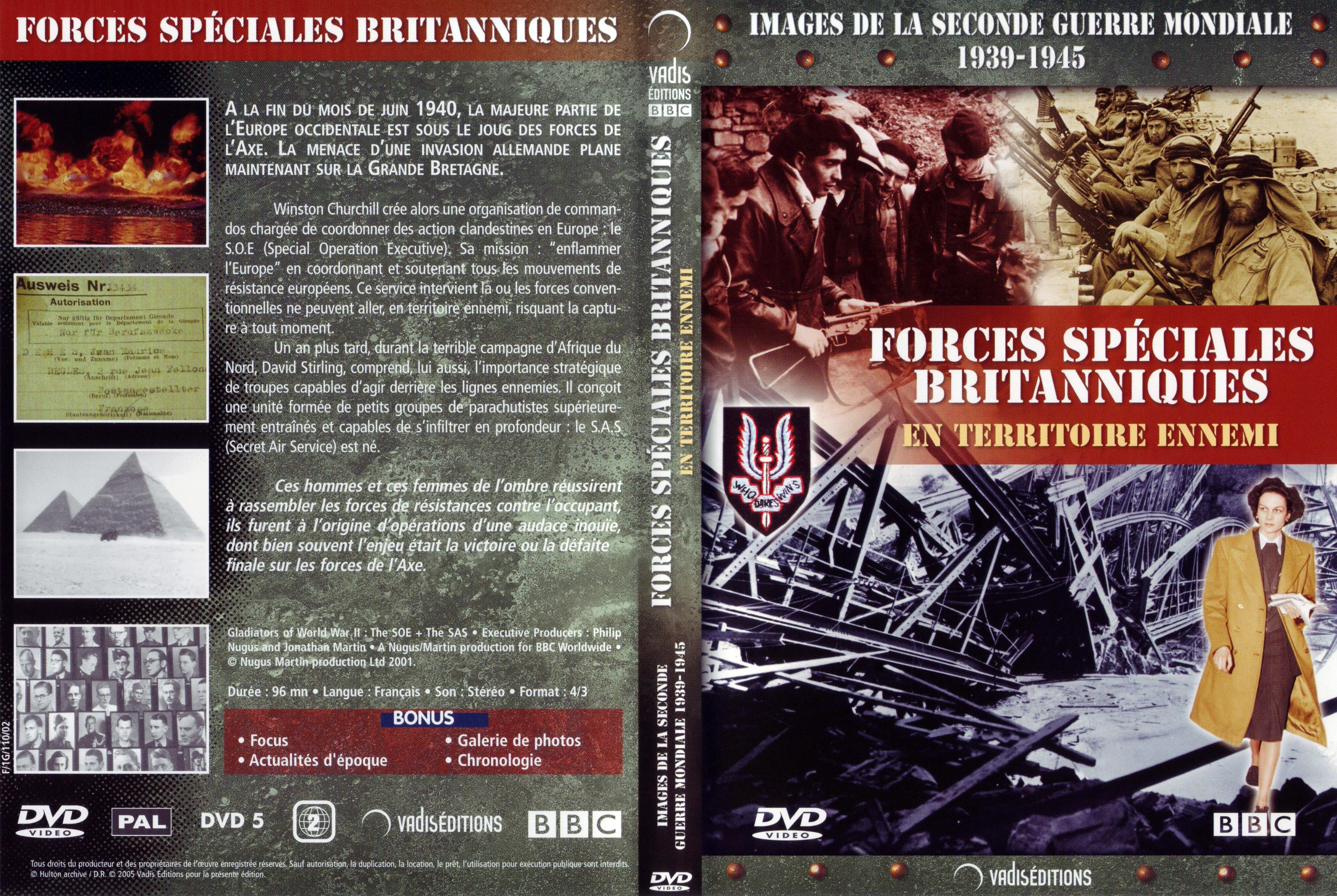 Jaquette DVD Images de la seconde guerre mondiale - Forces spciales britanniques
