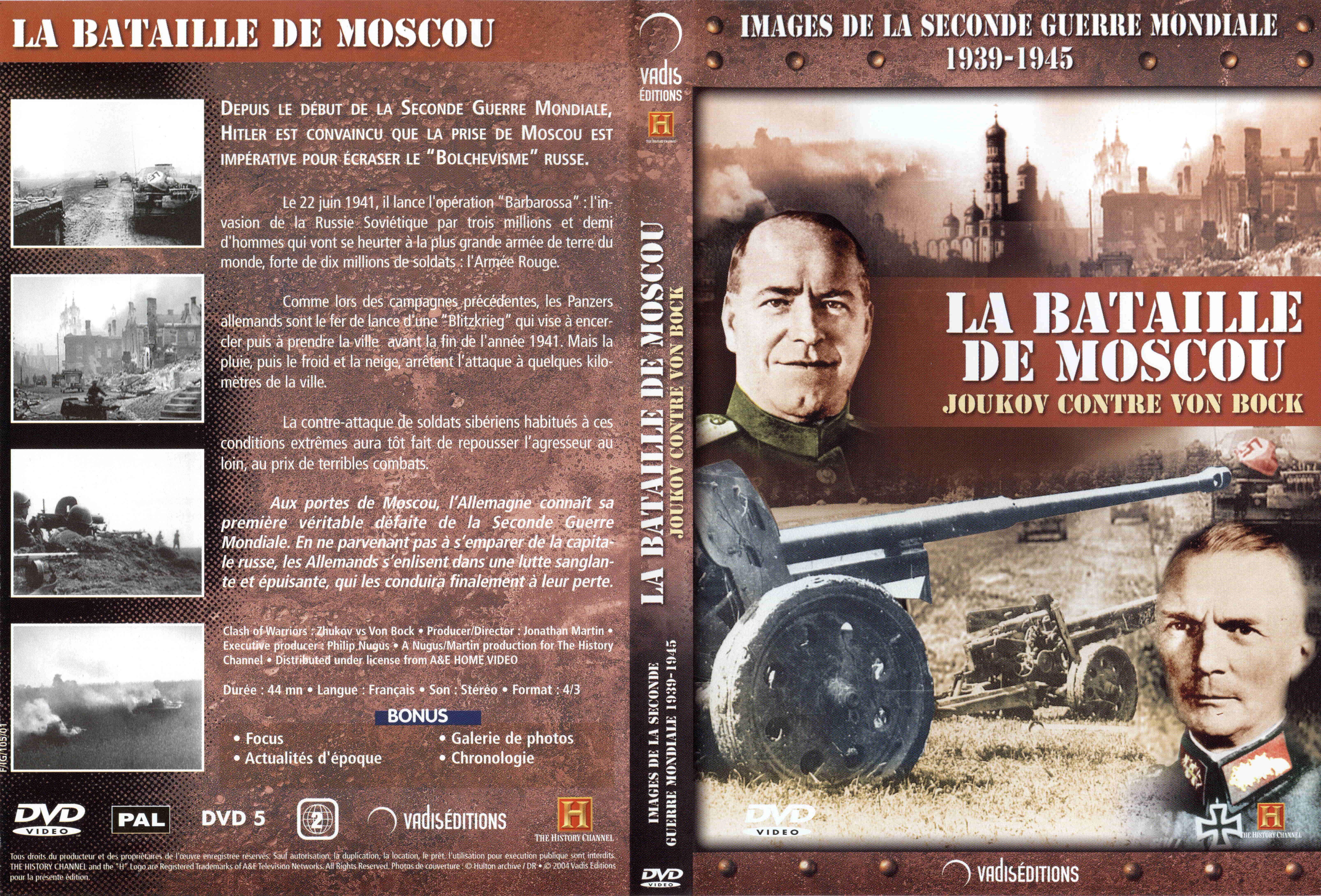Jaquette DVD Images de la seconde guerre mondiale - La bataille de Moscou