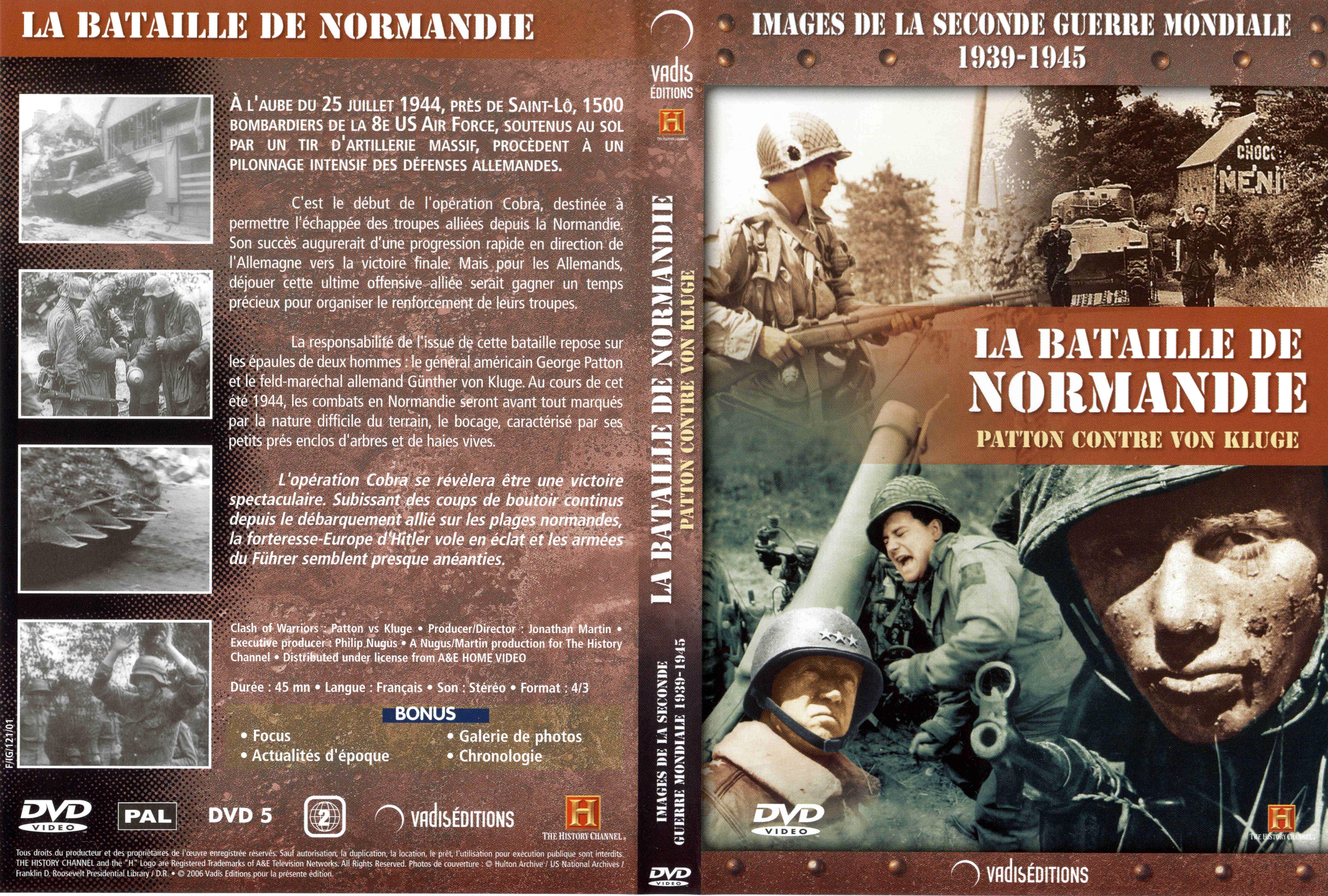 Jaquette DVD Images de la seconde guerre mondiale - La bataille de normandie
