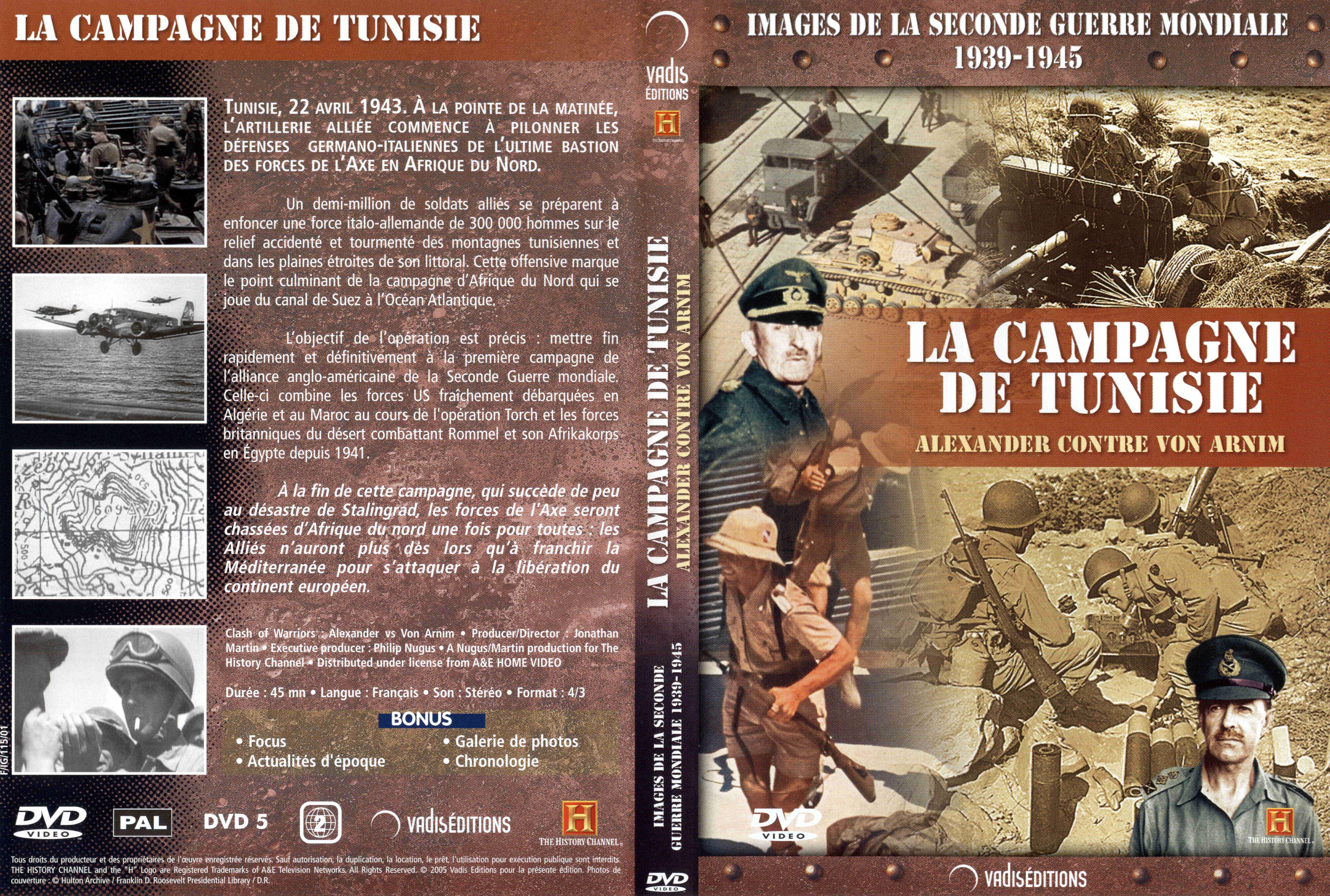 Jaquette DVD Images de la seconde guerre mondiale - La campagne de Tunisie