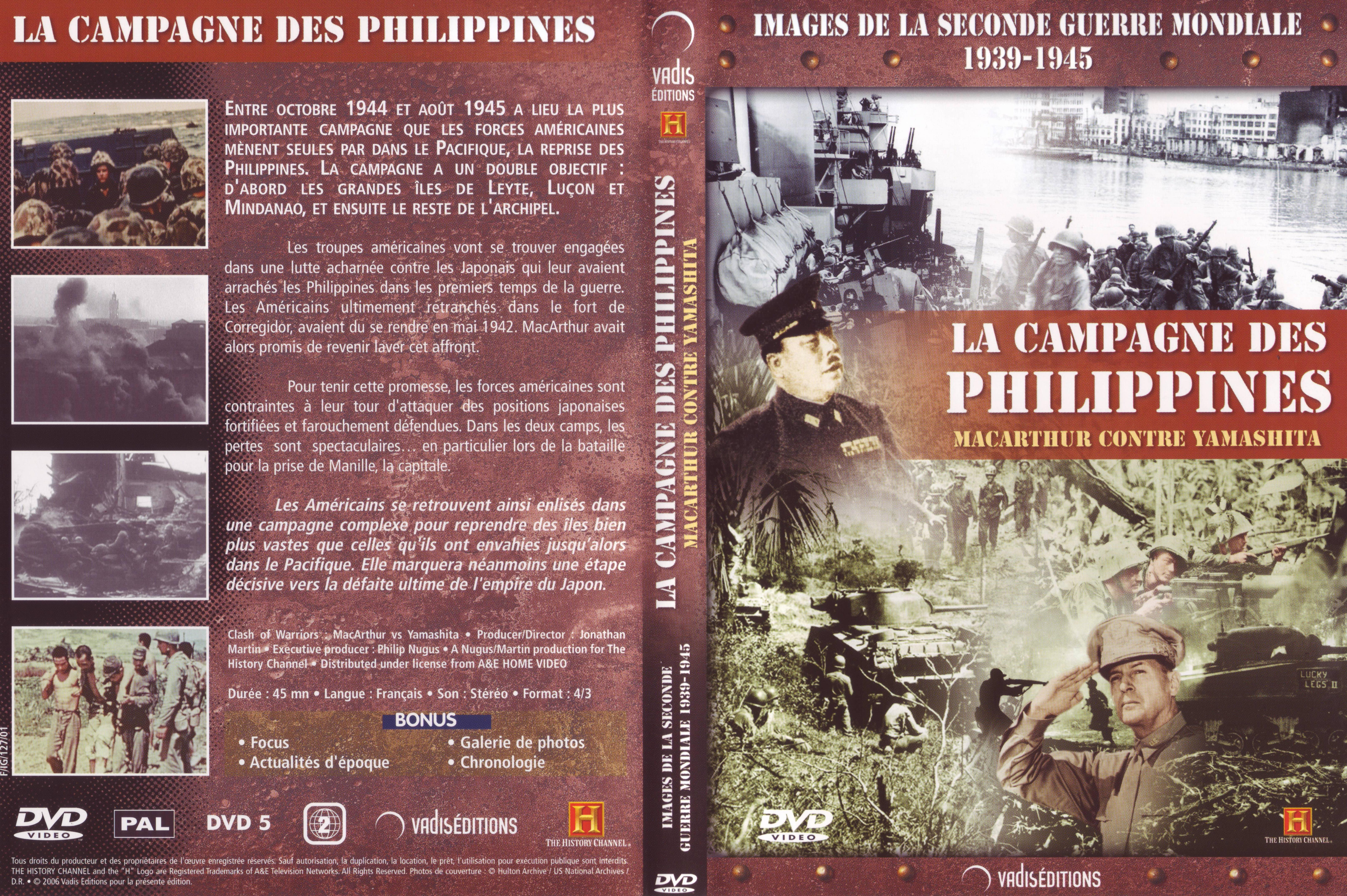 Jaquette DVD Images de la seconde guerre mondiale - La campagne des Philippines
