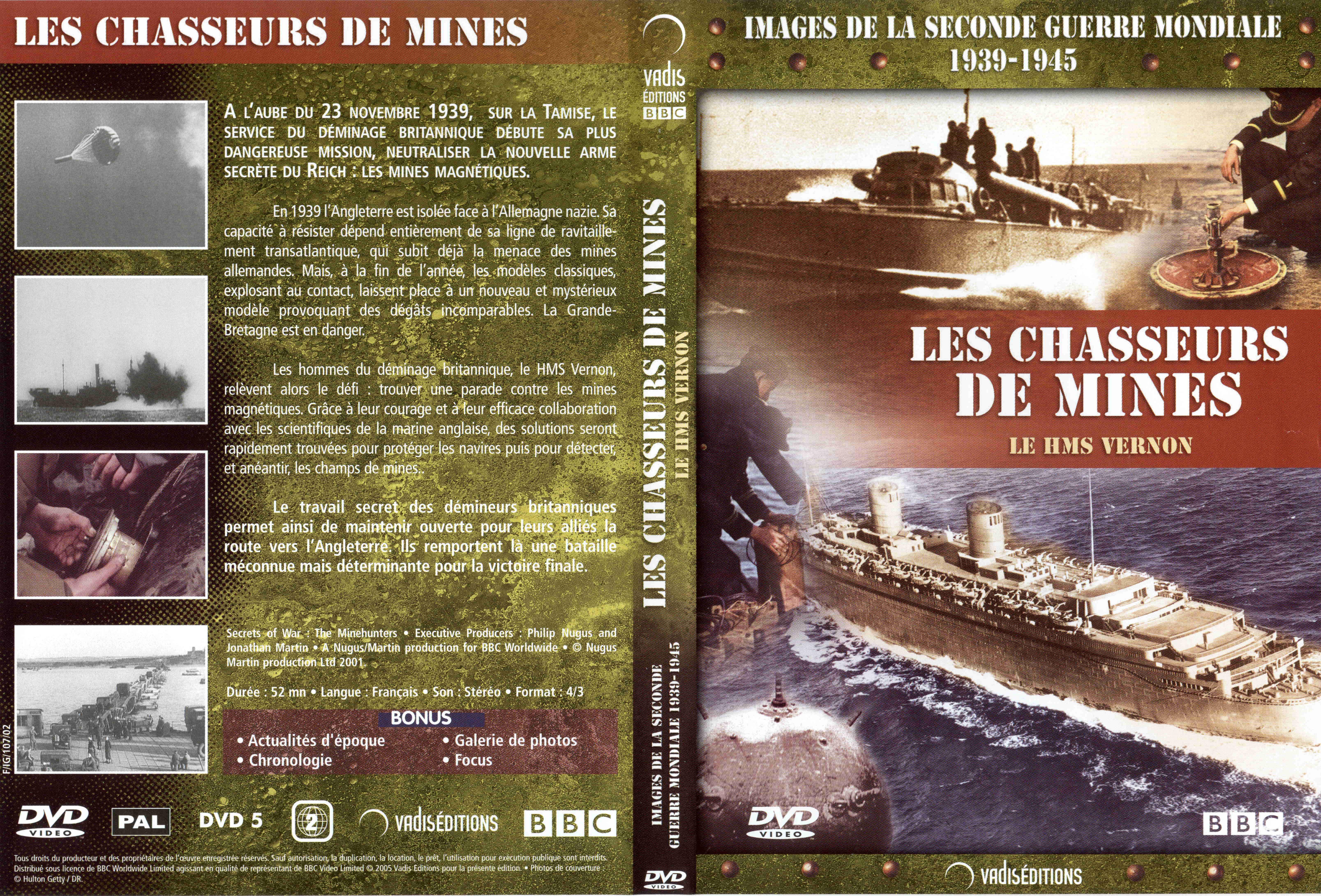 Jaquette DVD Images de la seconde guerre mondiale - Les chasseurs de mines