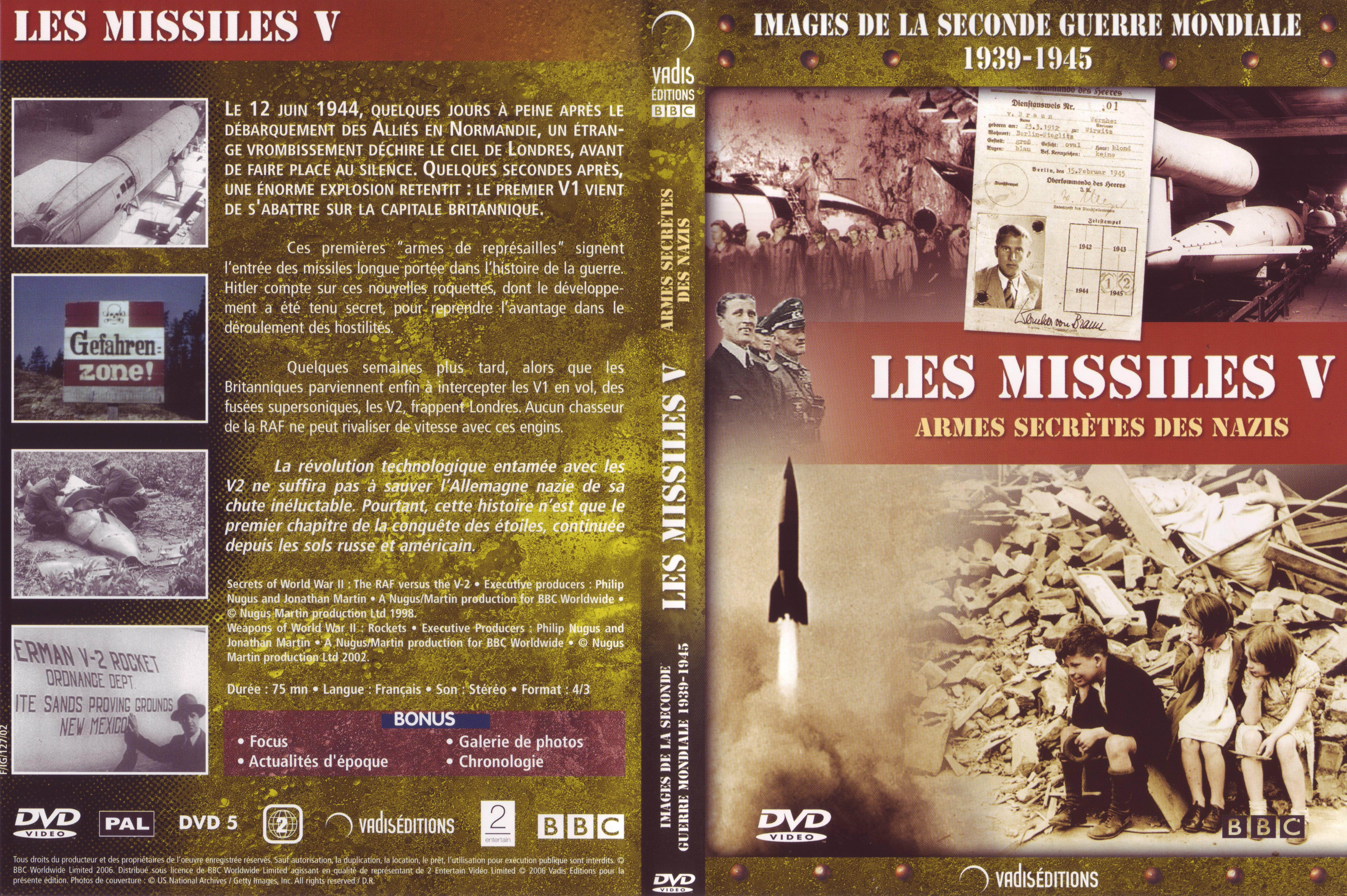 Jaquette DVD Images de la seconde guerre mondiale - Les missiles V
