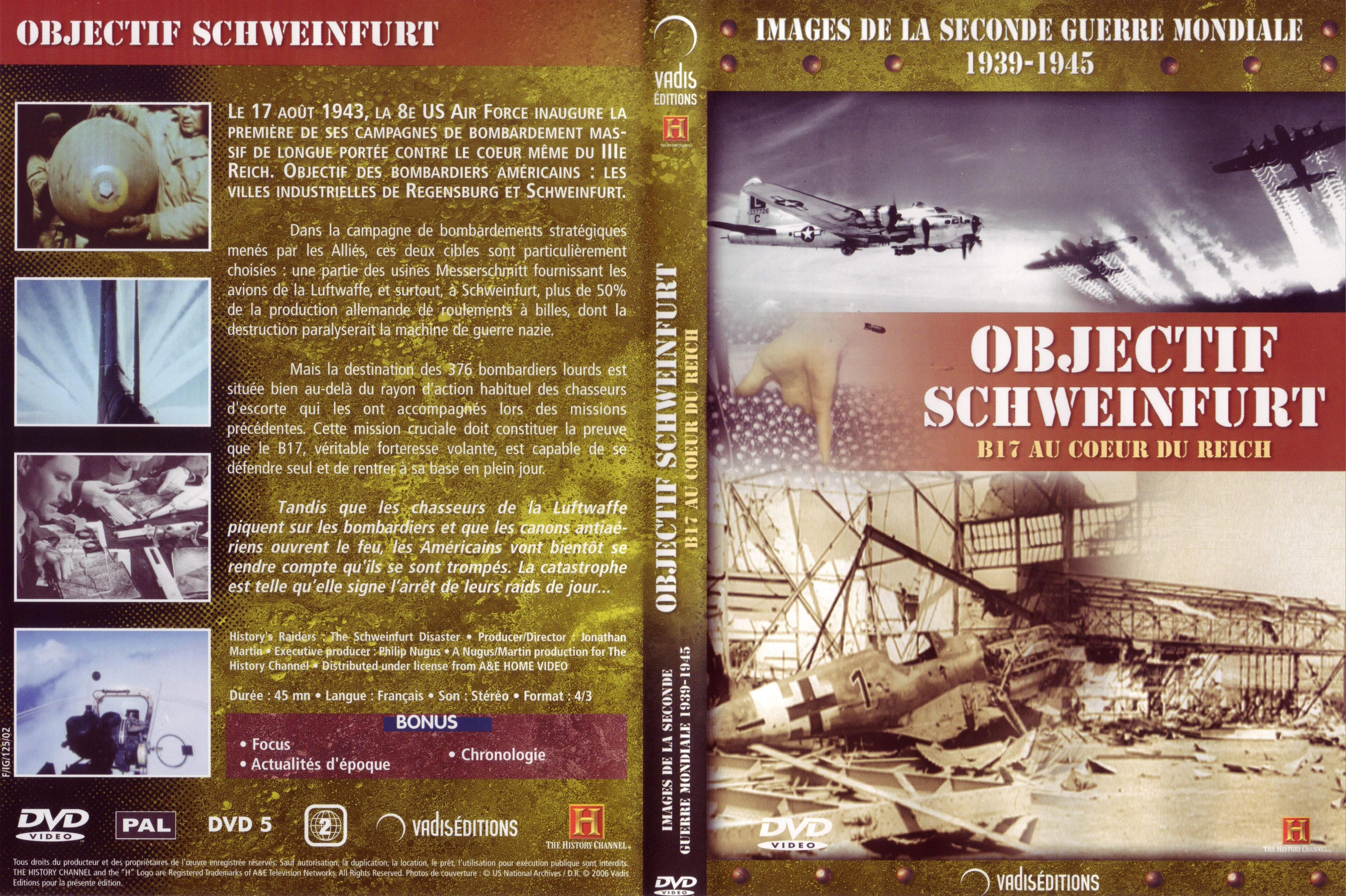 Jaquette DVD Images de la seconde guerre mondiale - Objectif Schweinfurt