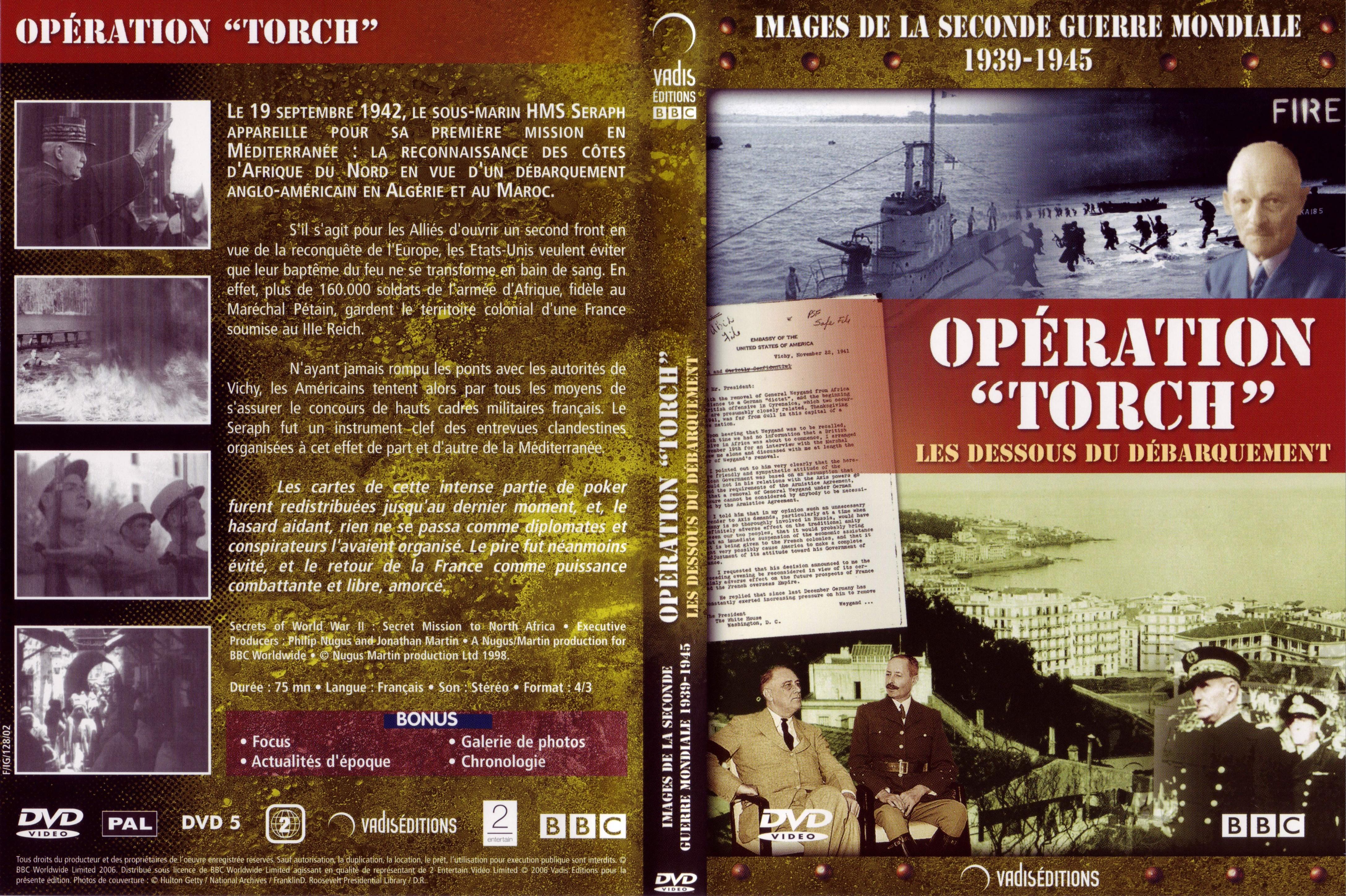 Jaquette DVD Images de la seconde guerre mondiale - Opration Torch