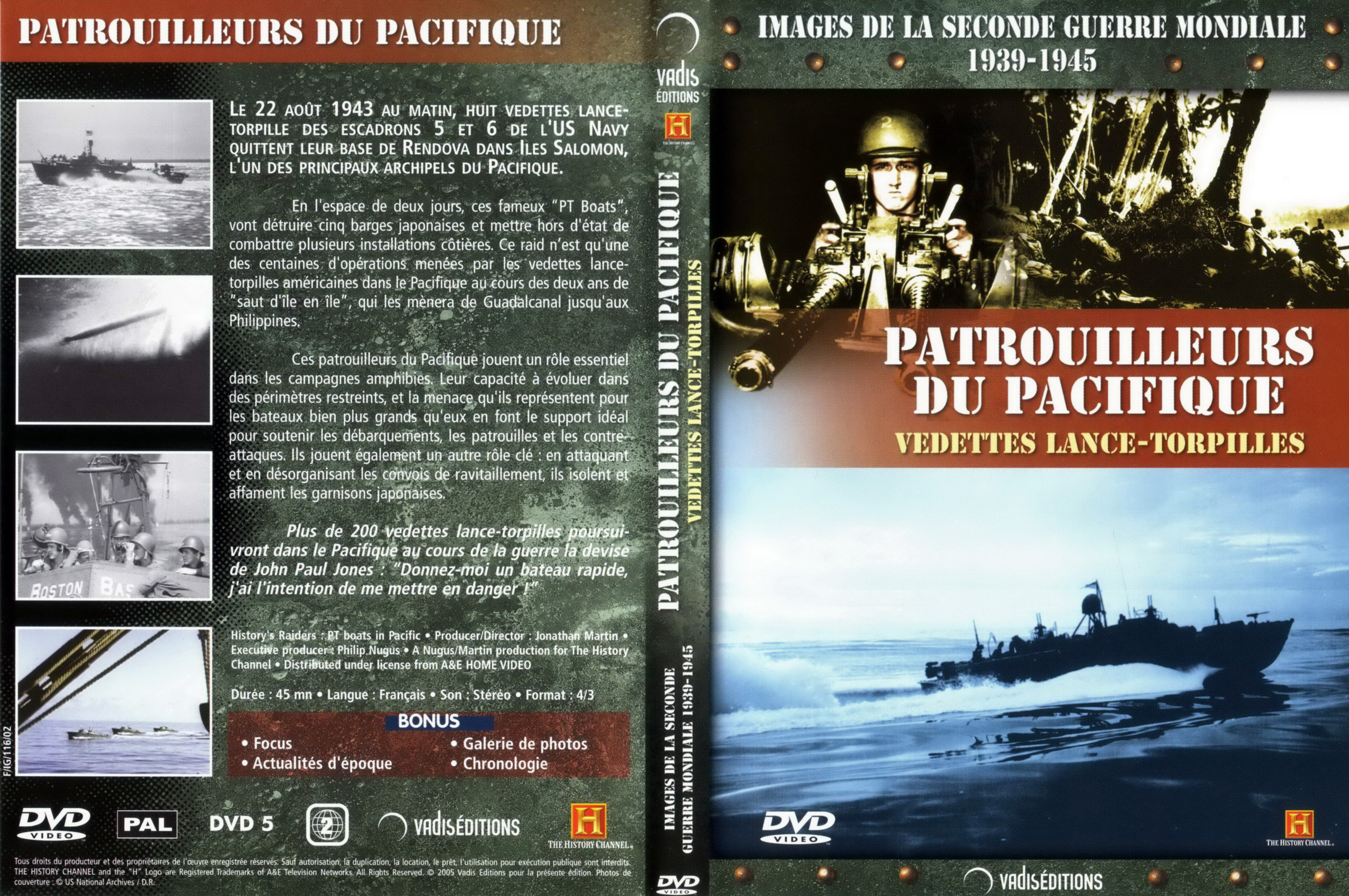 Jaquette DVD Images de la seconde guerre mondiale - Patrouilleurs du pacifique
