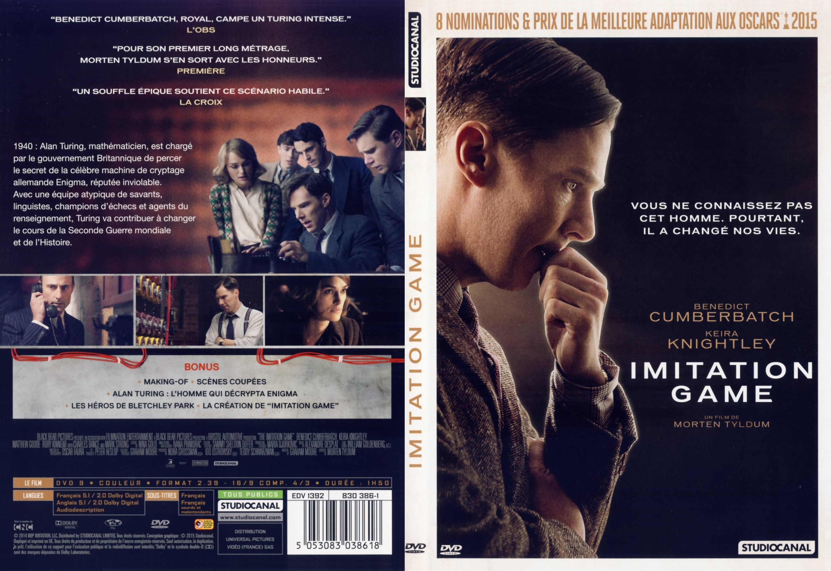 Jaquette DVD Imitation Game - SLIM