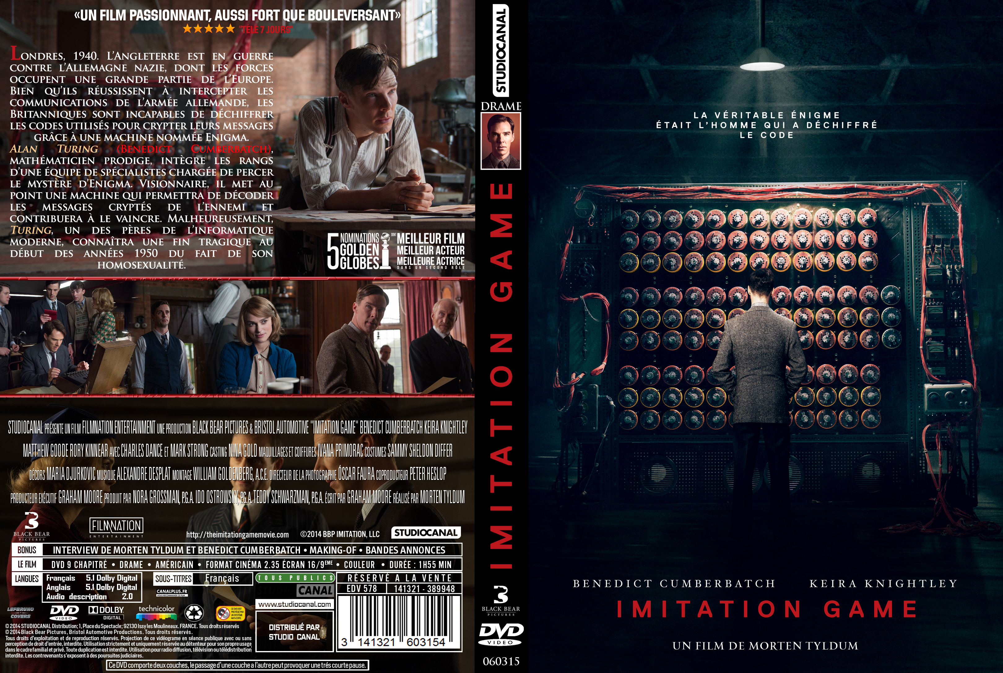 Jaquette DVD Imitation Game custom