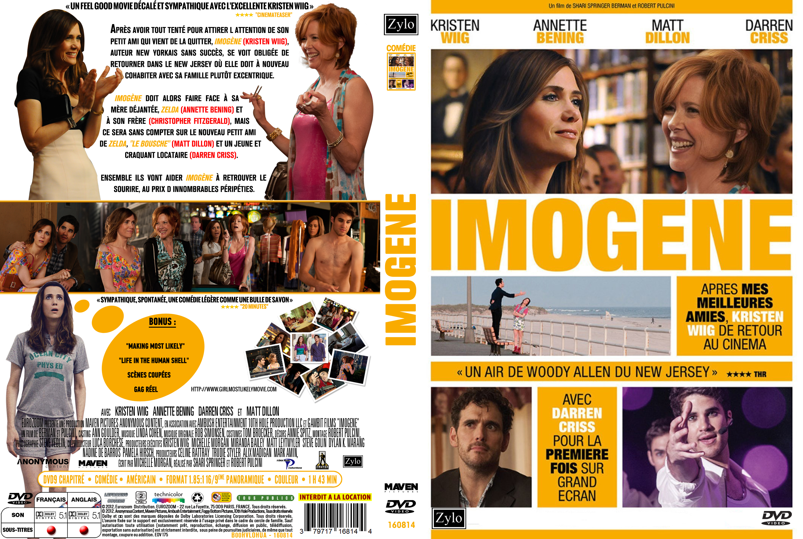 Jaquette DVD Imogene custom