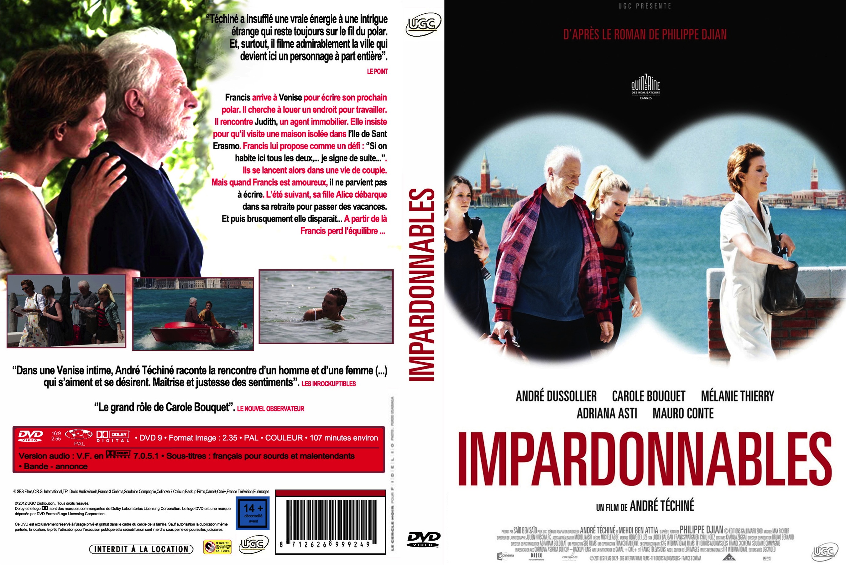 Jaquette DVD Impardonnables custom