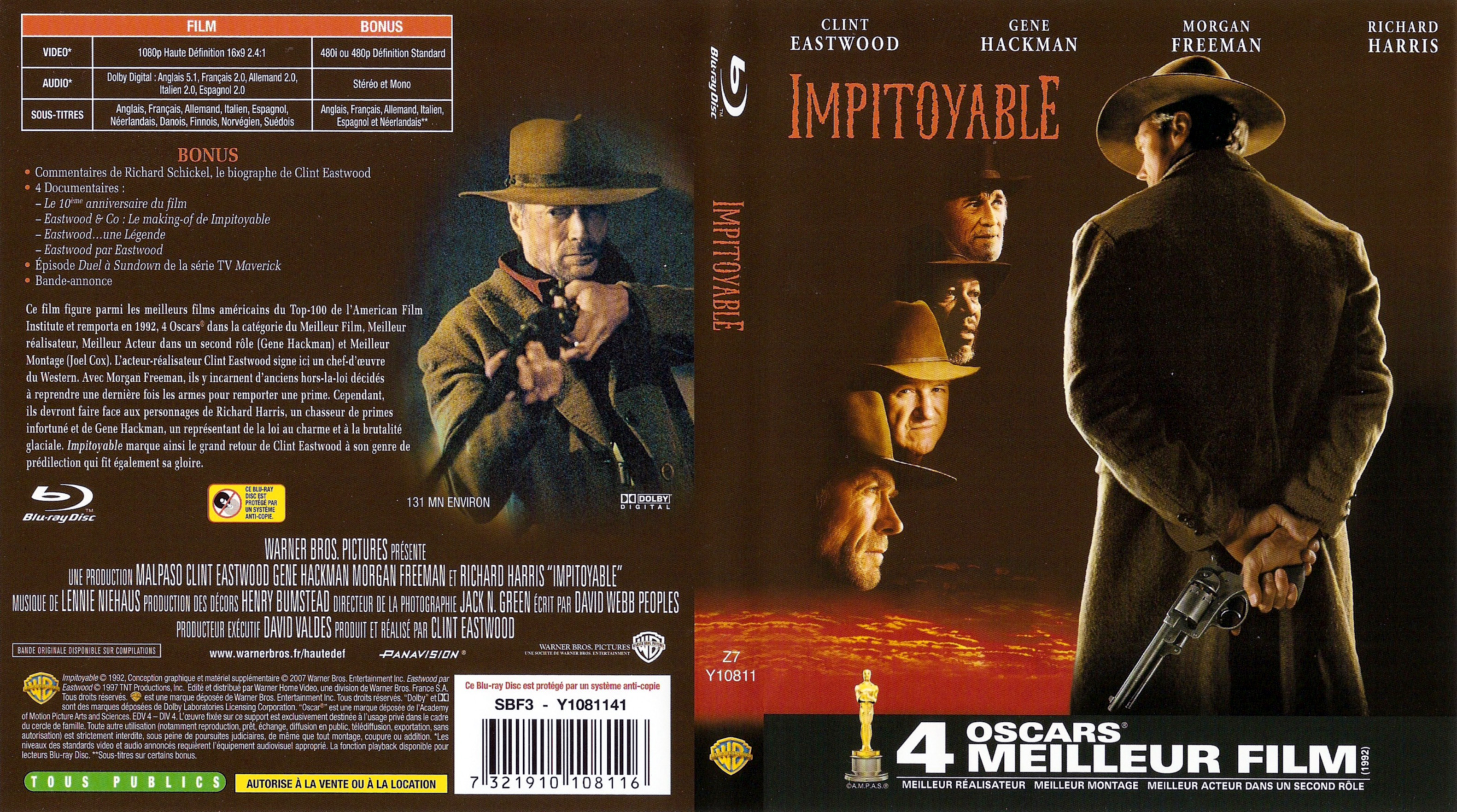 Jaquette DVD Impitoyable (BLU-RAY)