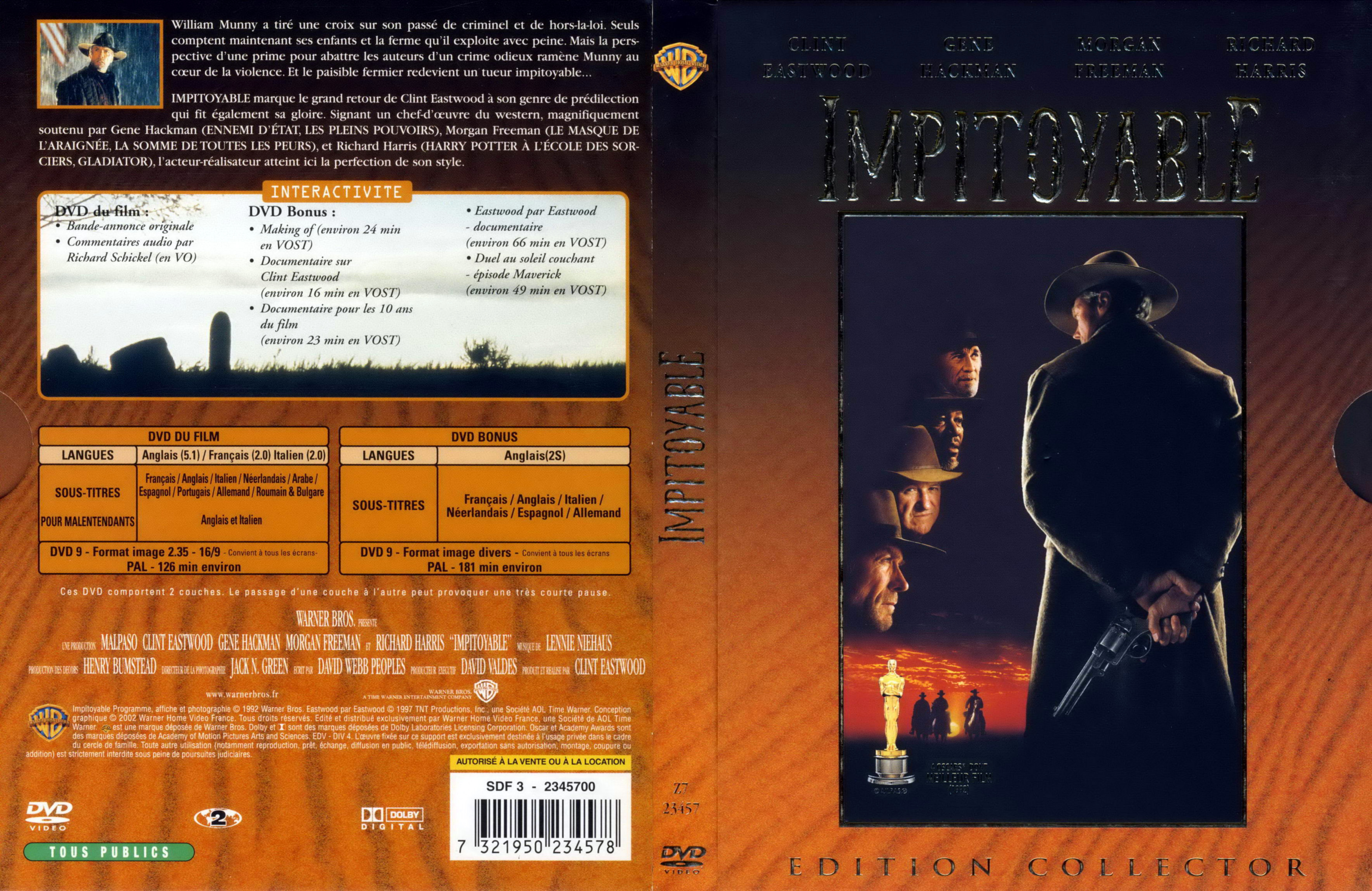 Jaquette DVD Impitoyable v3
