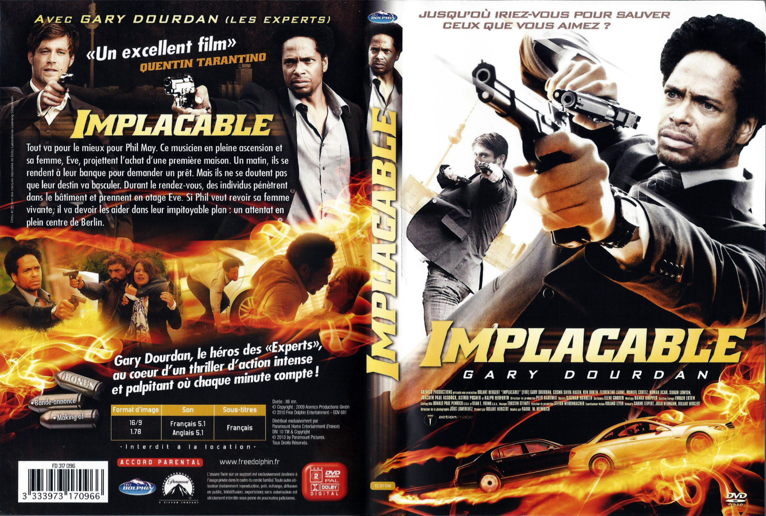 Jaquette DVD Implacable (2010)