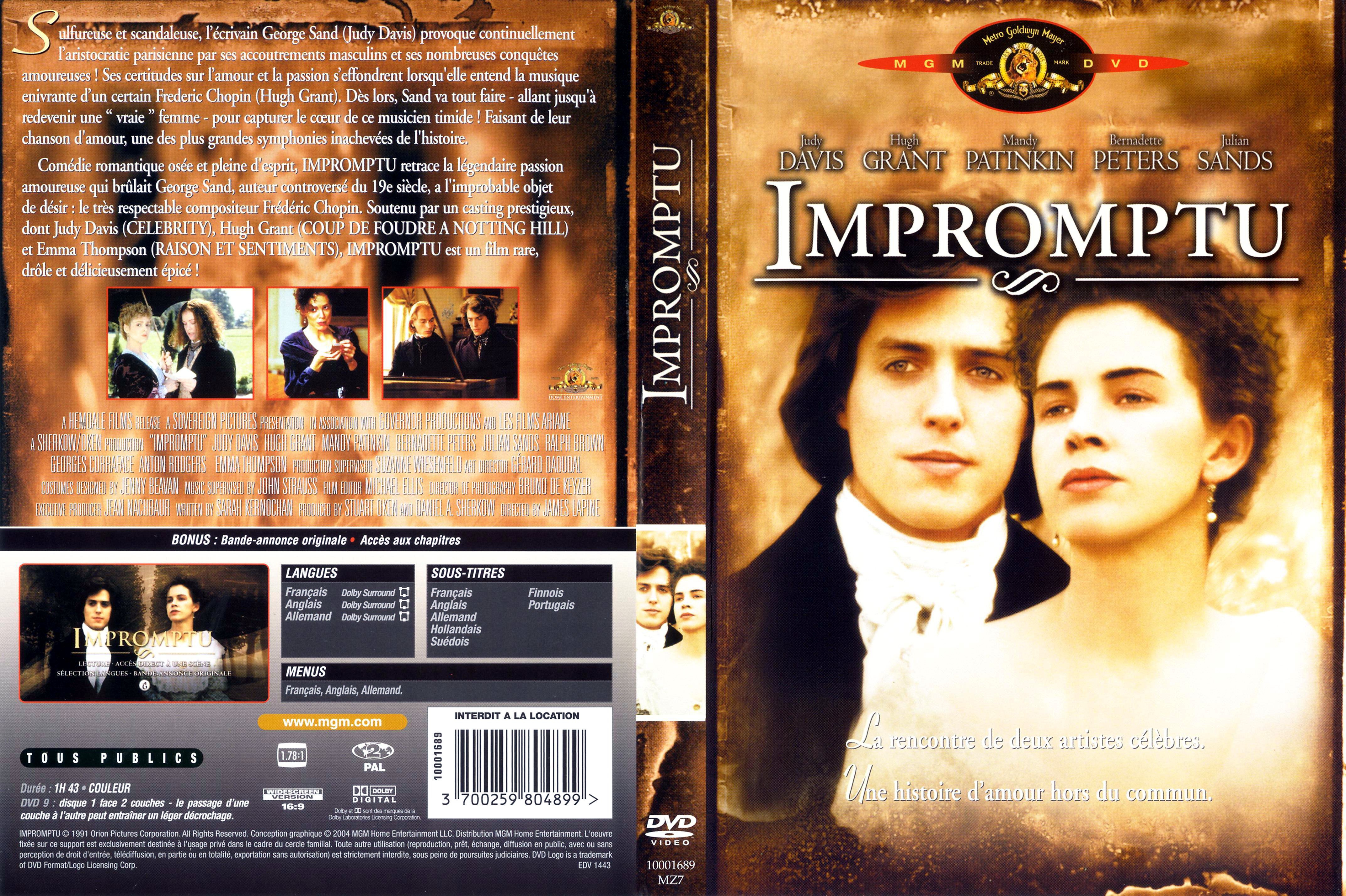 Jaquette DVD Impromptu