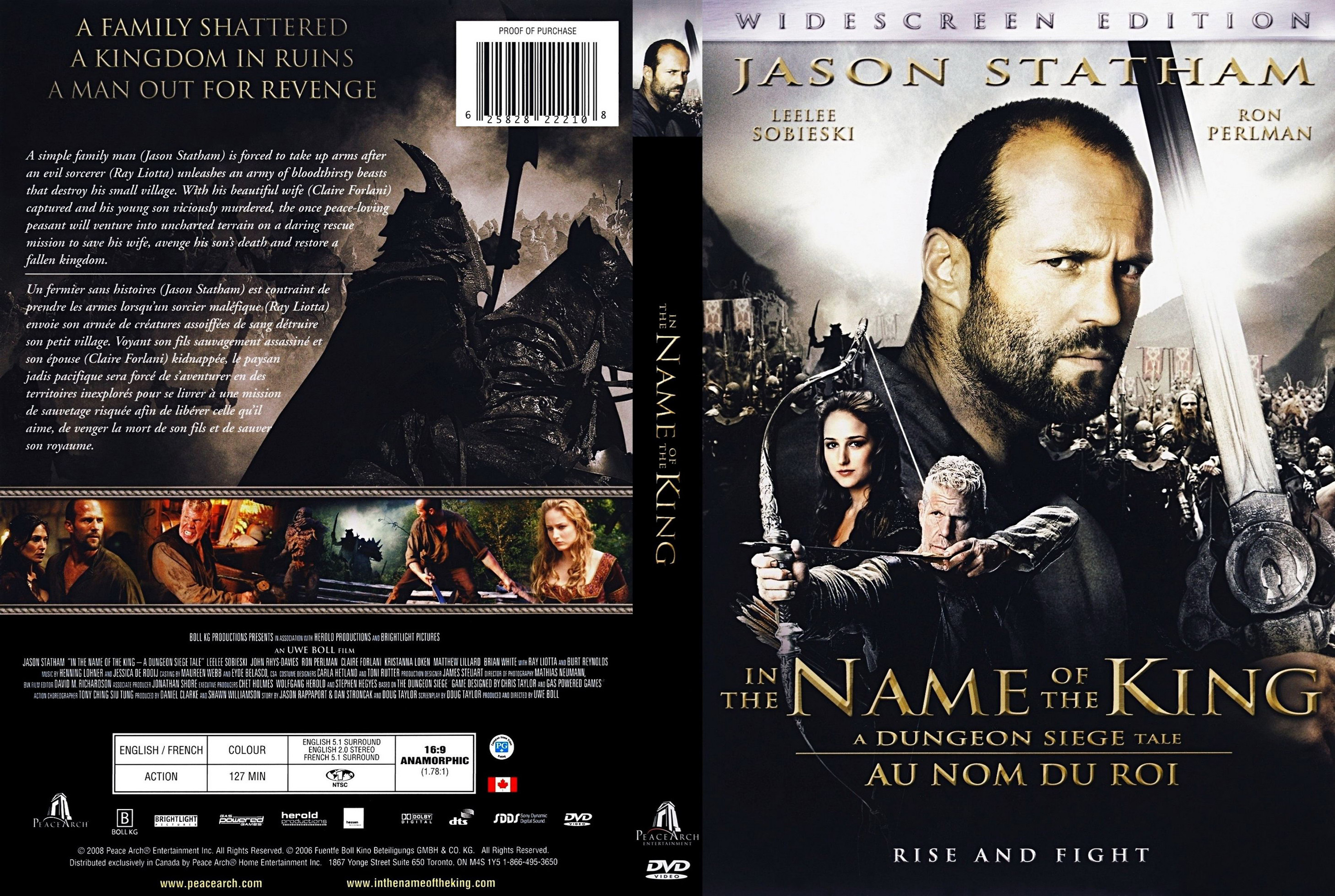Jaquette DVD In the name of the king - Au nom du roi (Canadienne)