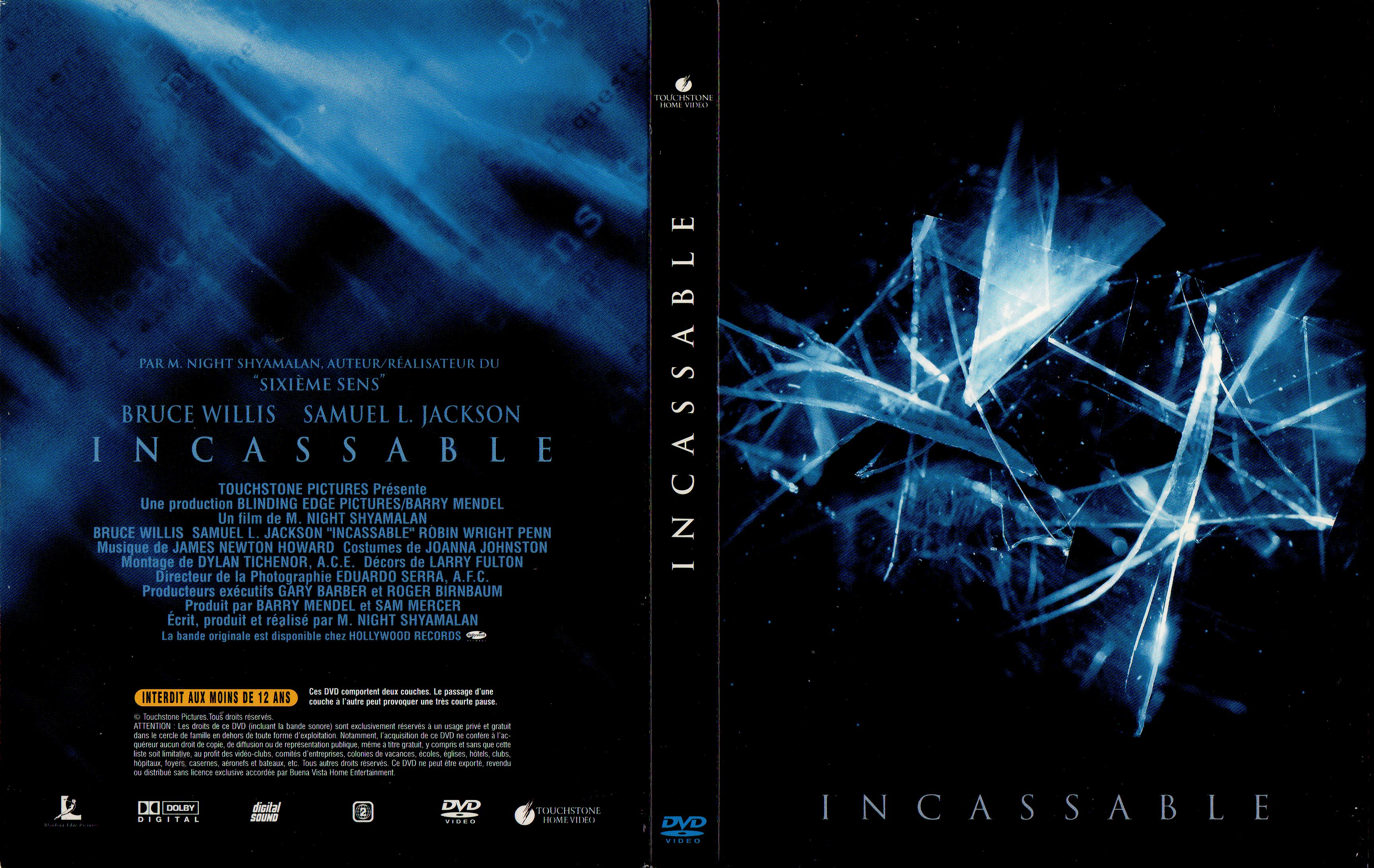 Jaquette DVD Incassable v4