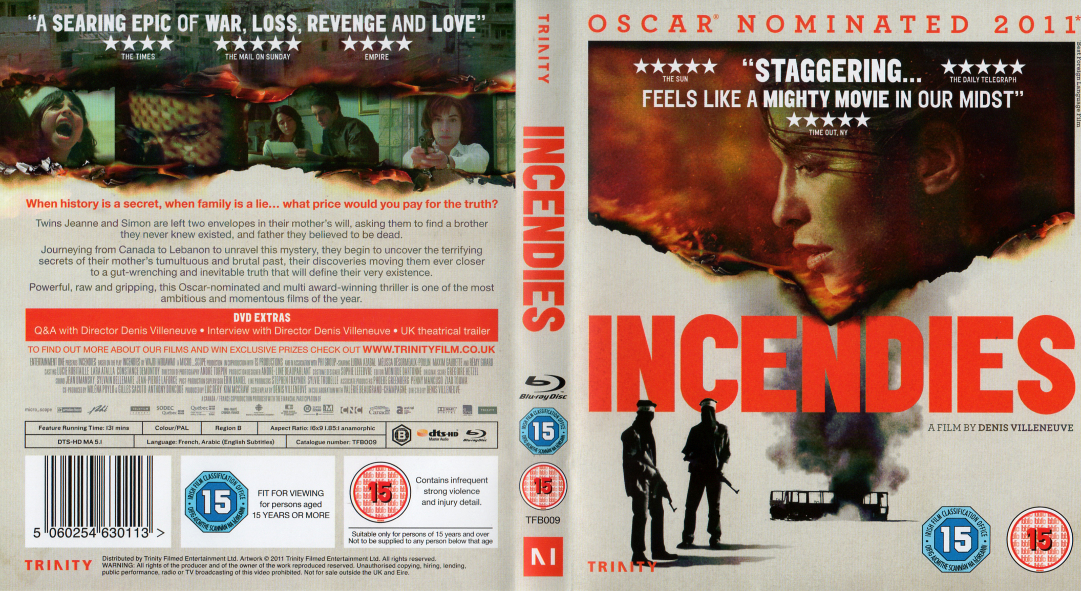 Jaquette DVD Incendies Zone 1 (BLU-RAY)