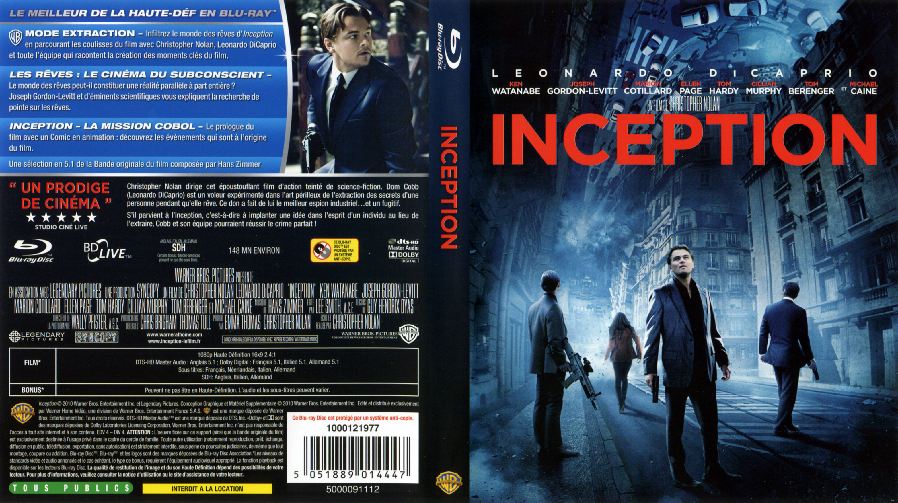Jaquette DVD Inception (BLU-RAY) v3