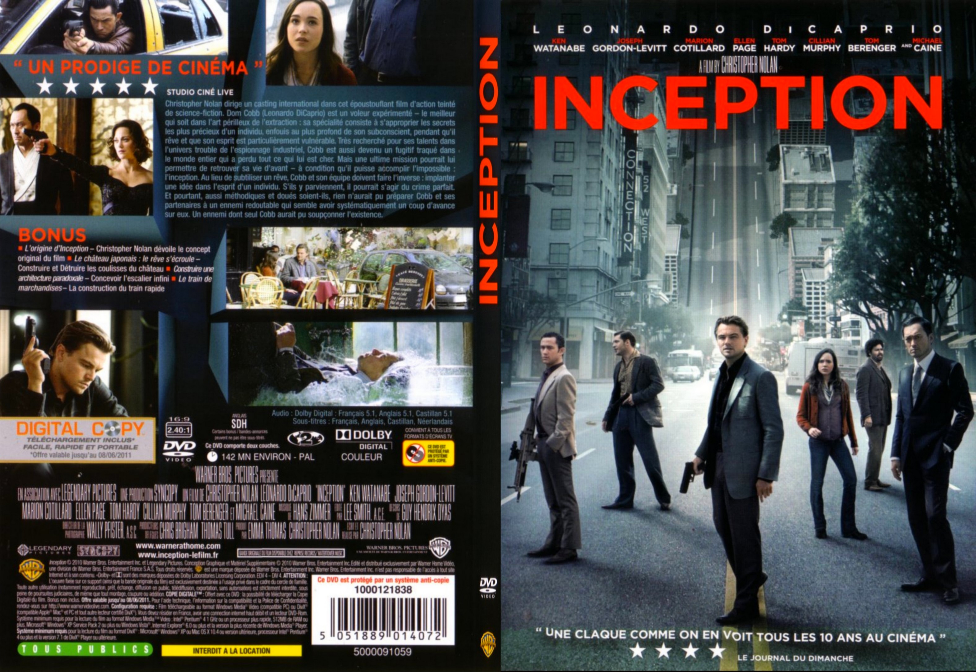 Jaquette DVD Inception - SLIM