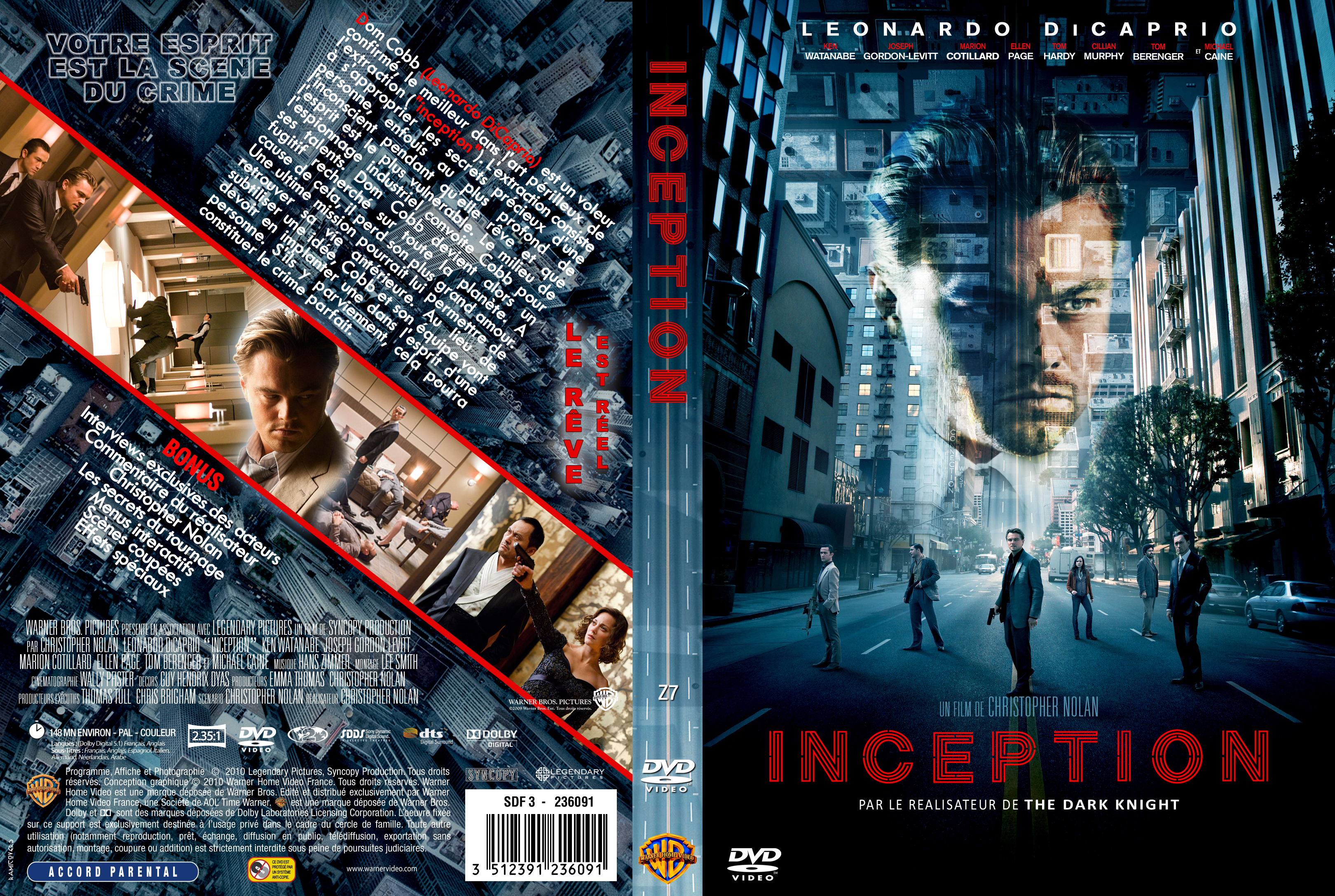 Jaquette DVD Inception custom