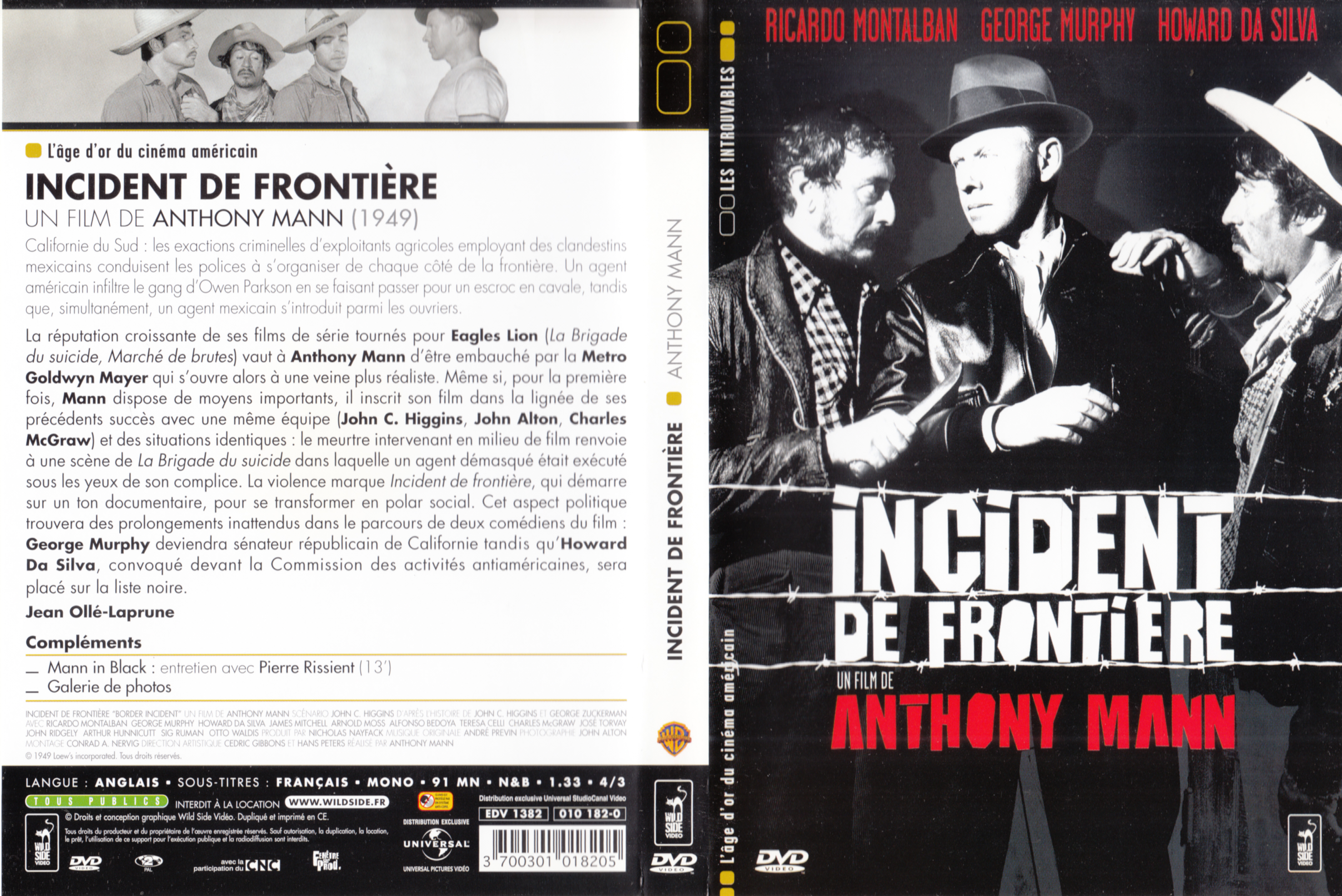 Jaquette DVD Incident de frontire