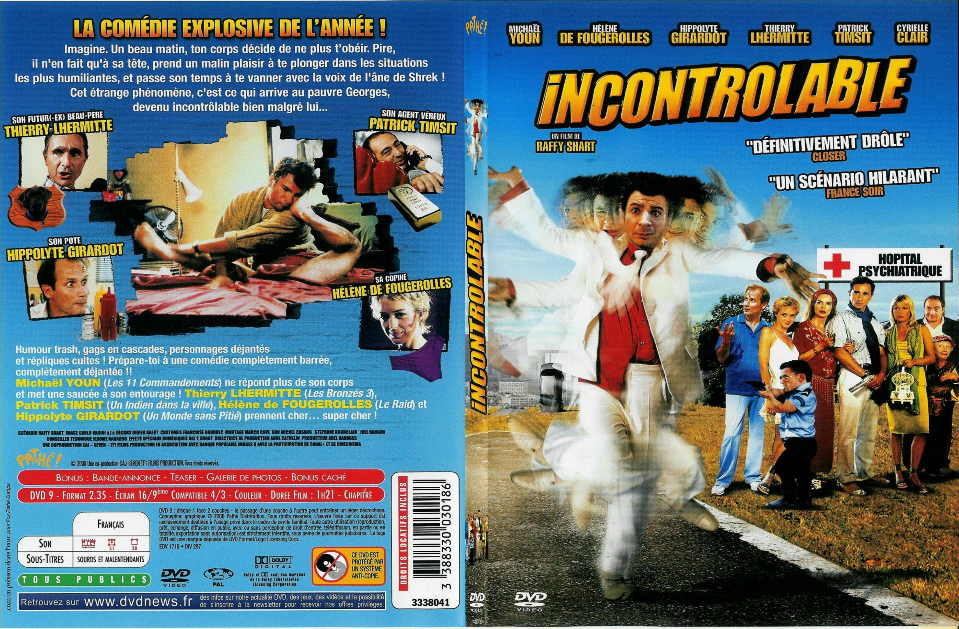 Jaquette DVD Incontrolable - SLIM