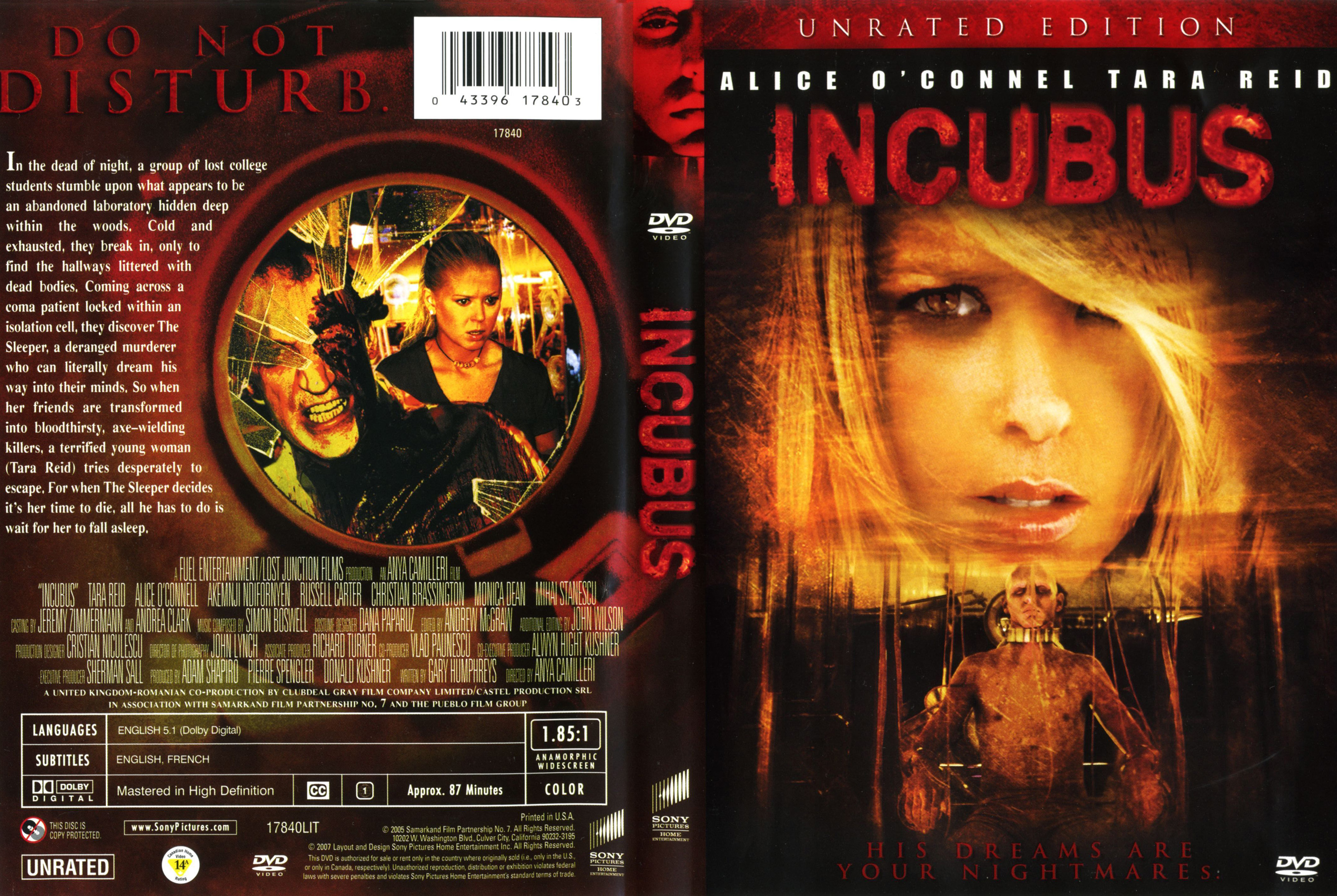 Jaquette DVD Incubus (2005)
