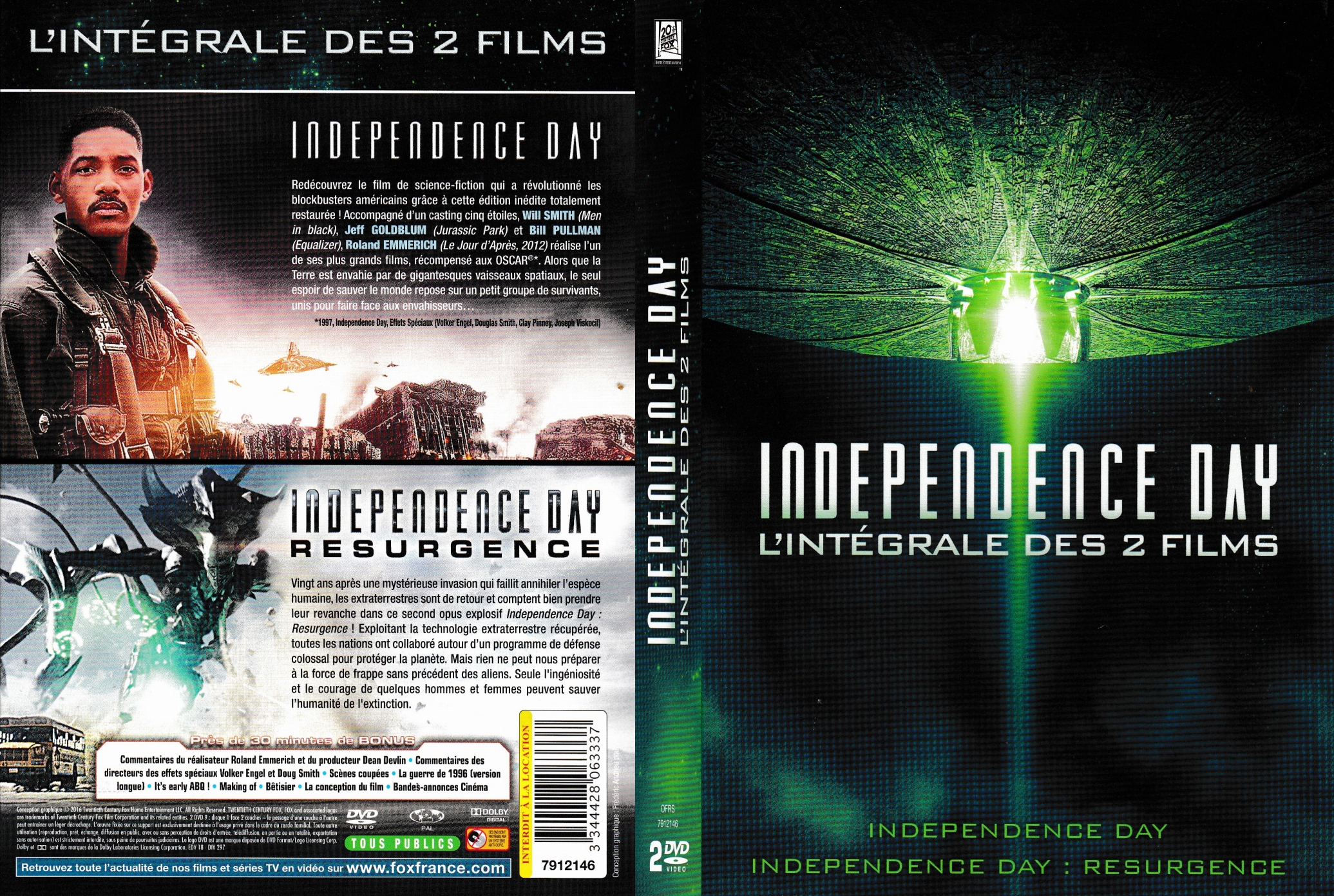 Jaquette DVD Independence Day L-integrale 1 & 2
